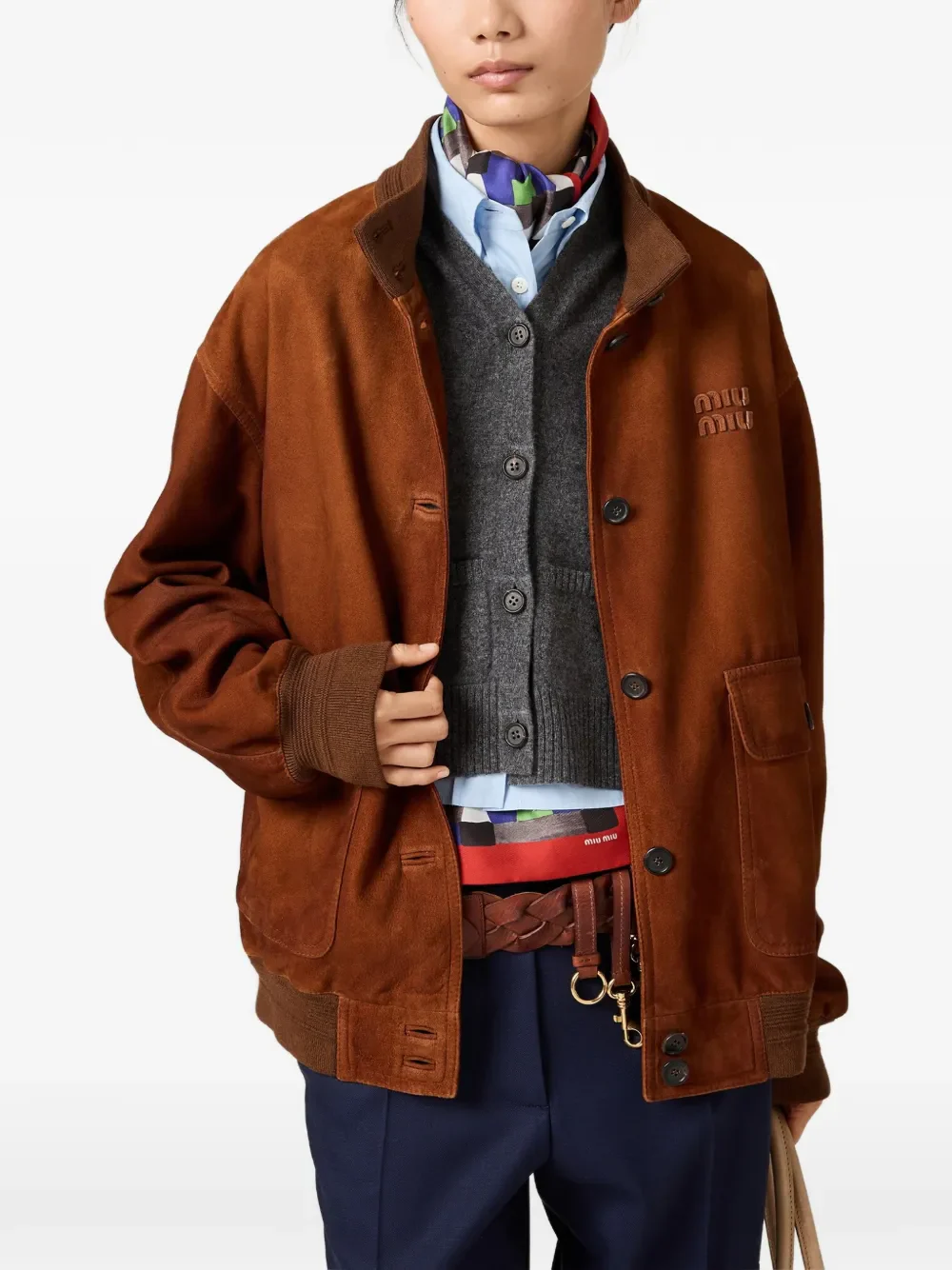 MIU MIU - Women Waxed Suede Jacket