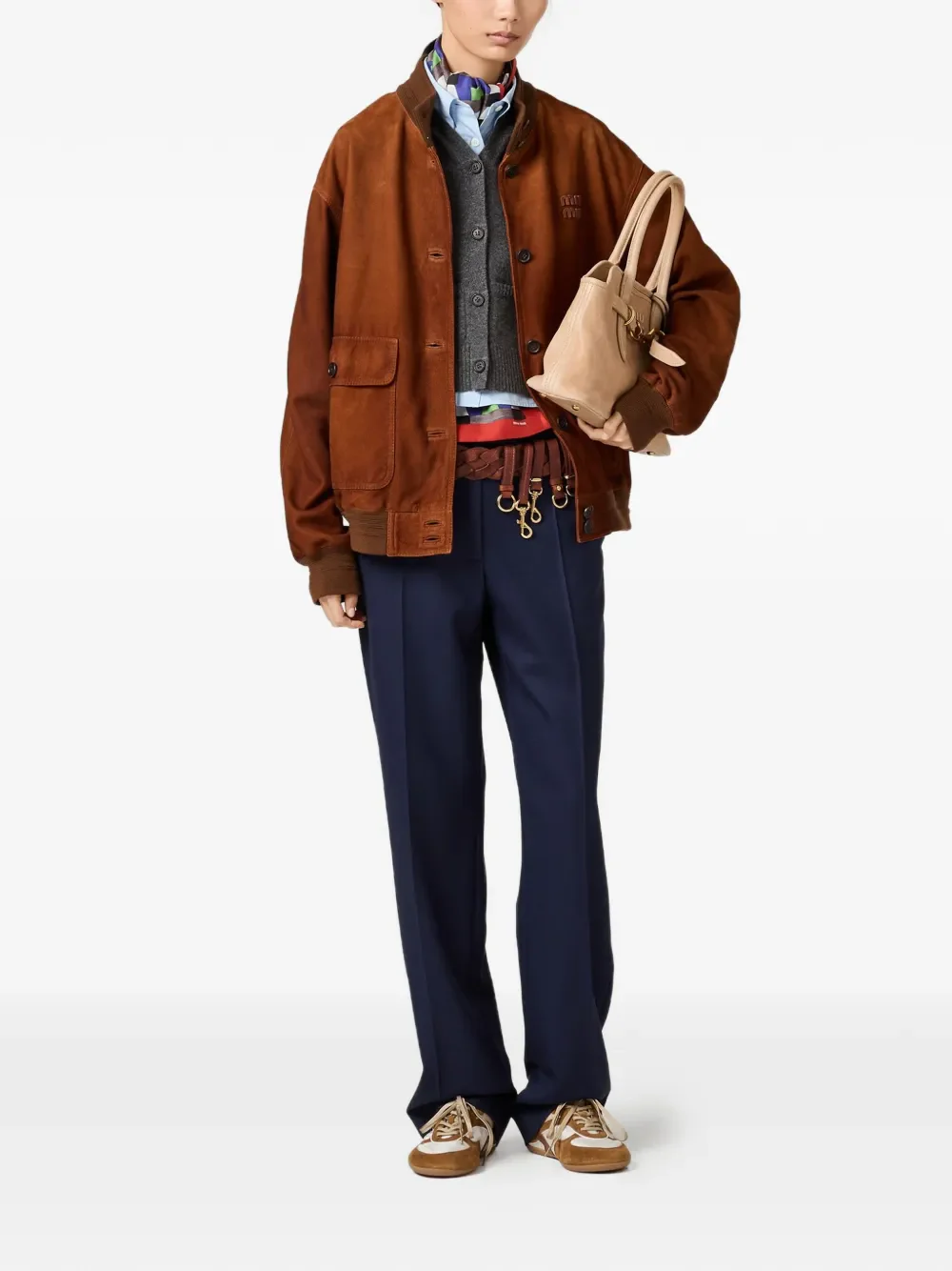 MIU MIU - Women Waxed Suede Jacket - Image 2