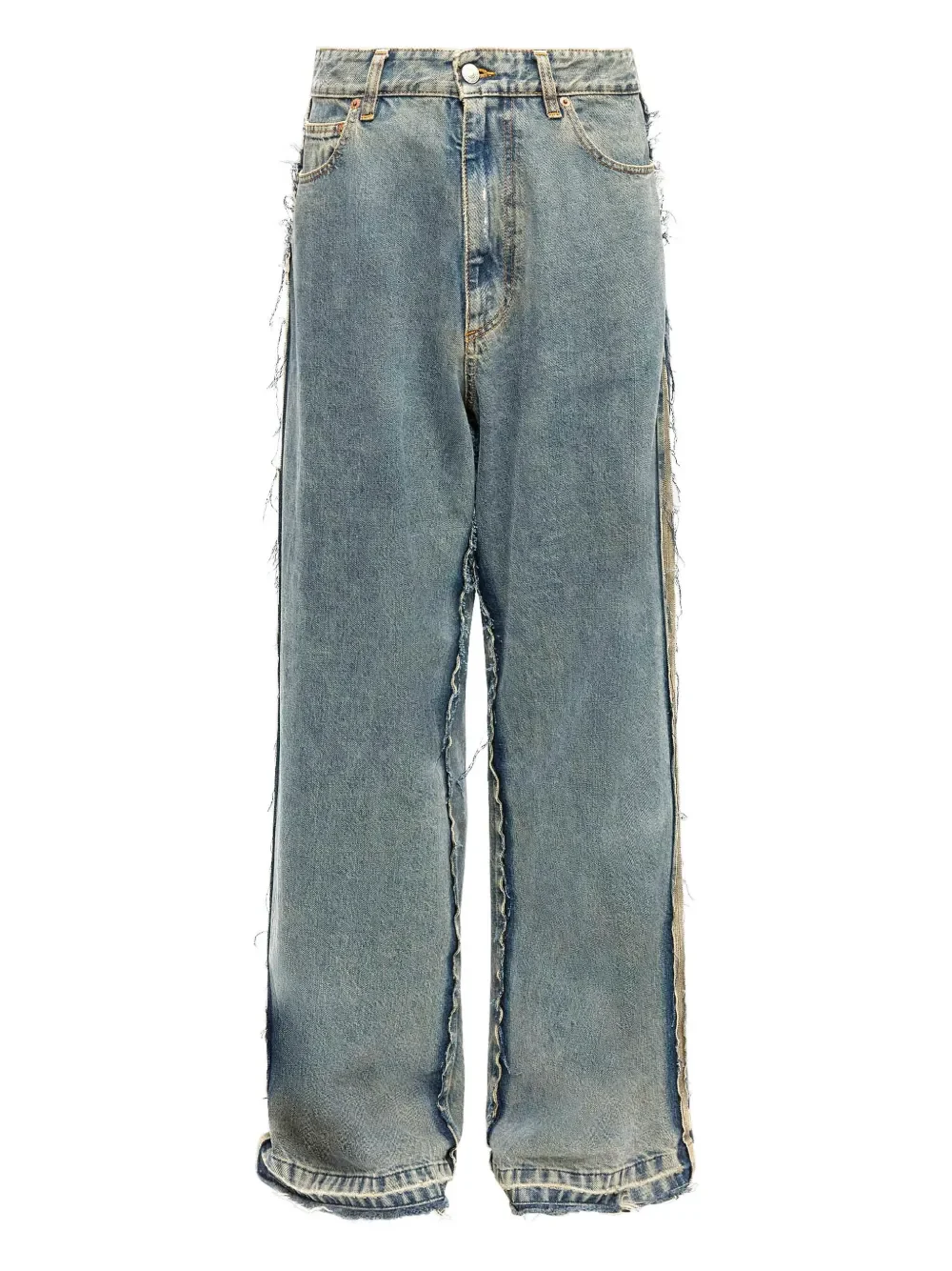 MM6 Maison Margiela - Men Cotton Wide-Leg Jeans - Image 7