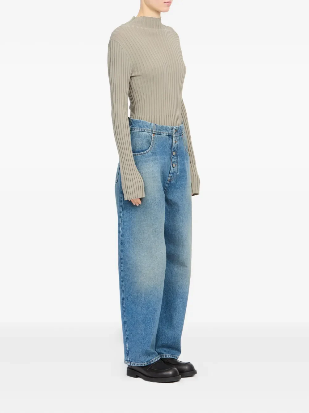 MM6 Maison Margiela - Women High-rise Straight-Leg Jean - Image 2