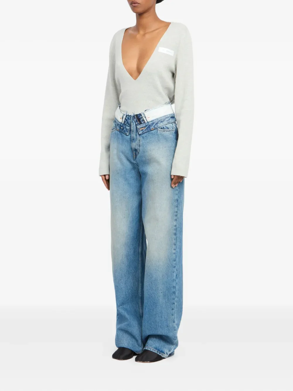 MM6 Maison Margiela - Women 5 Pocket Straight Leg Jean - Image 2