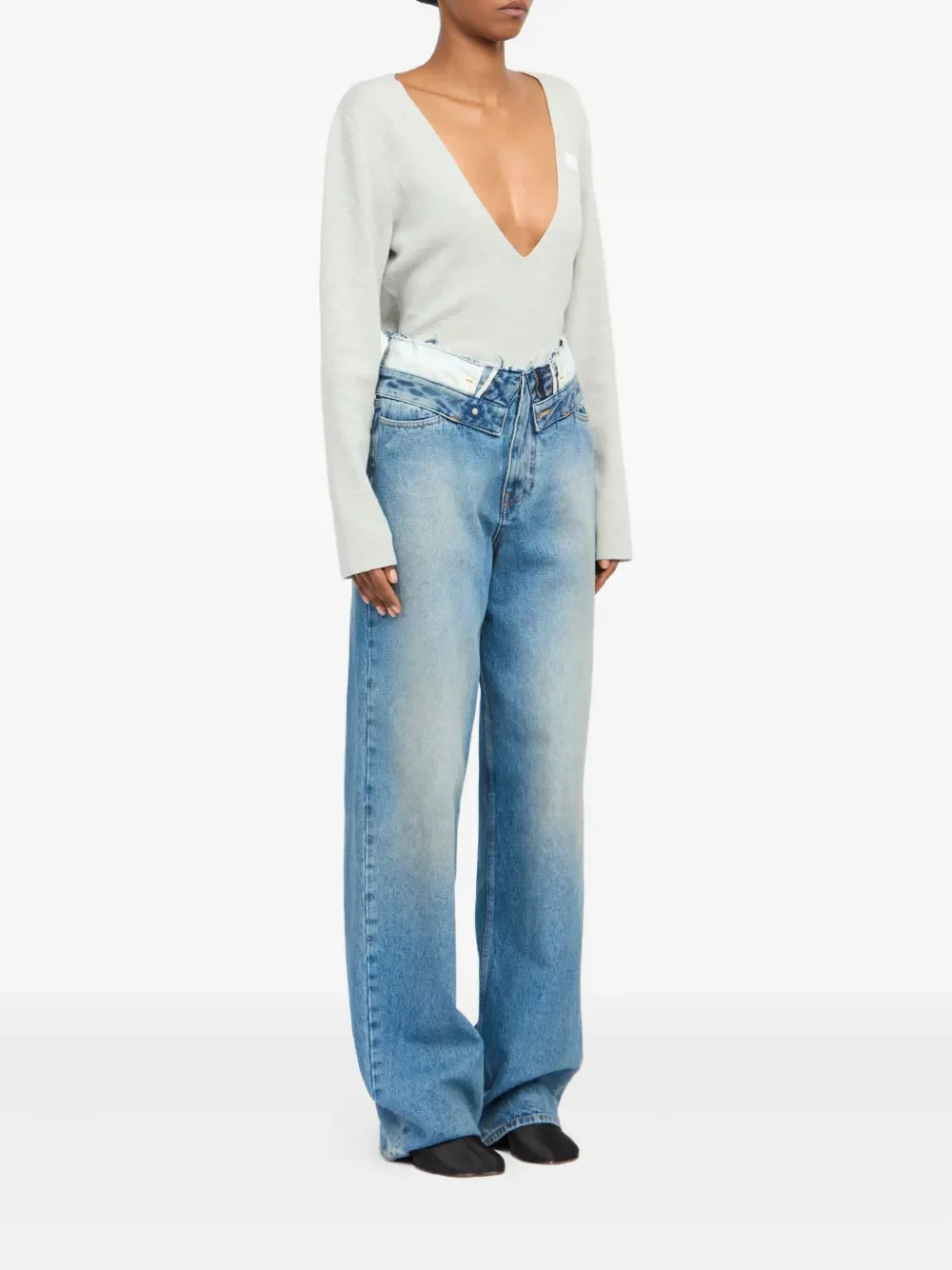 MM6 Maison Margiela - Women 5 Pocket Straight Leg Jean - Image 3
