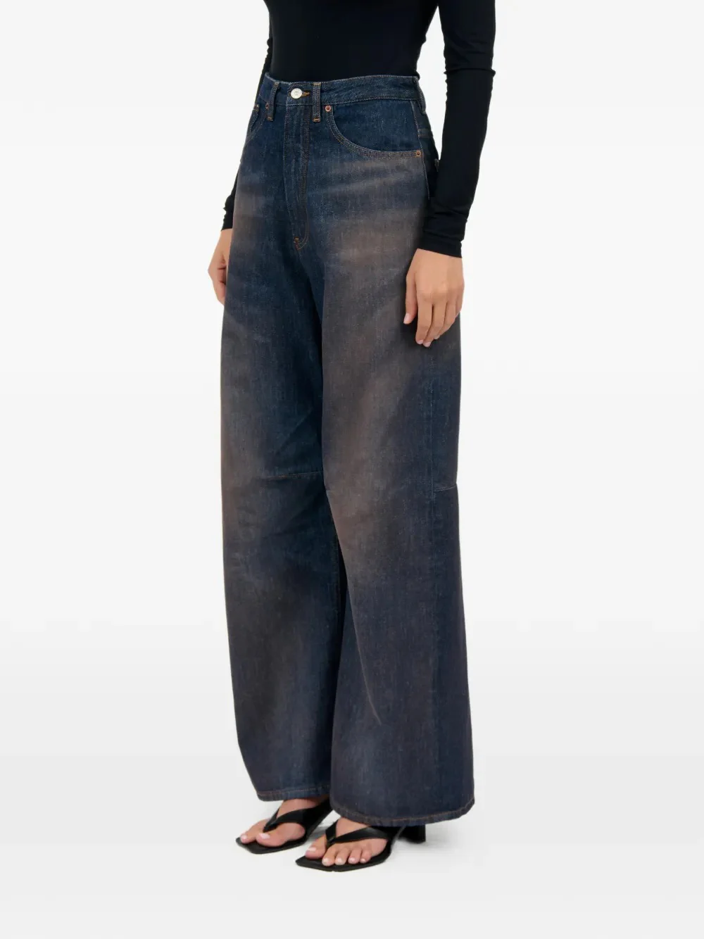 MM6 Maison Margiela - Women Dark Washed 5-Pocket Jeans - Image 2