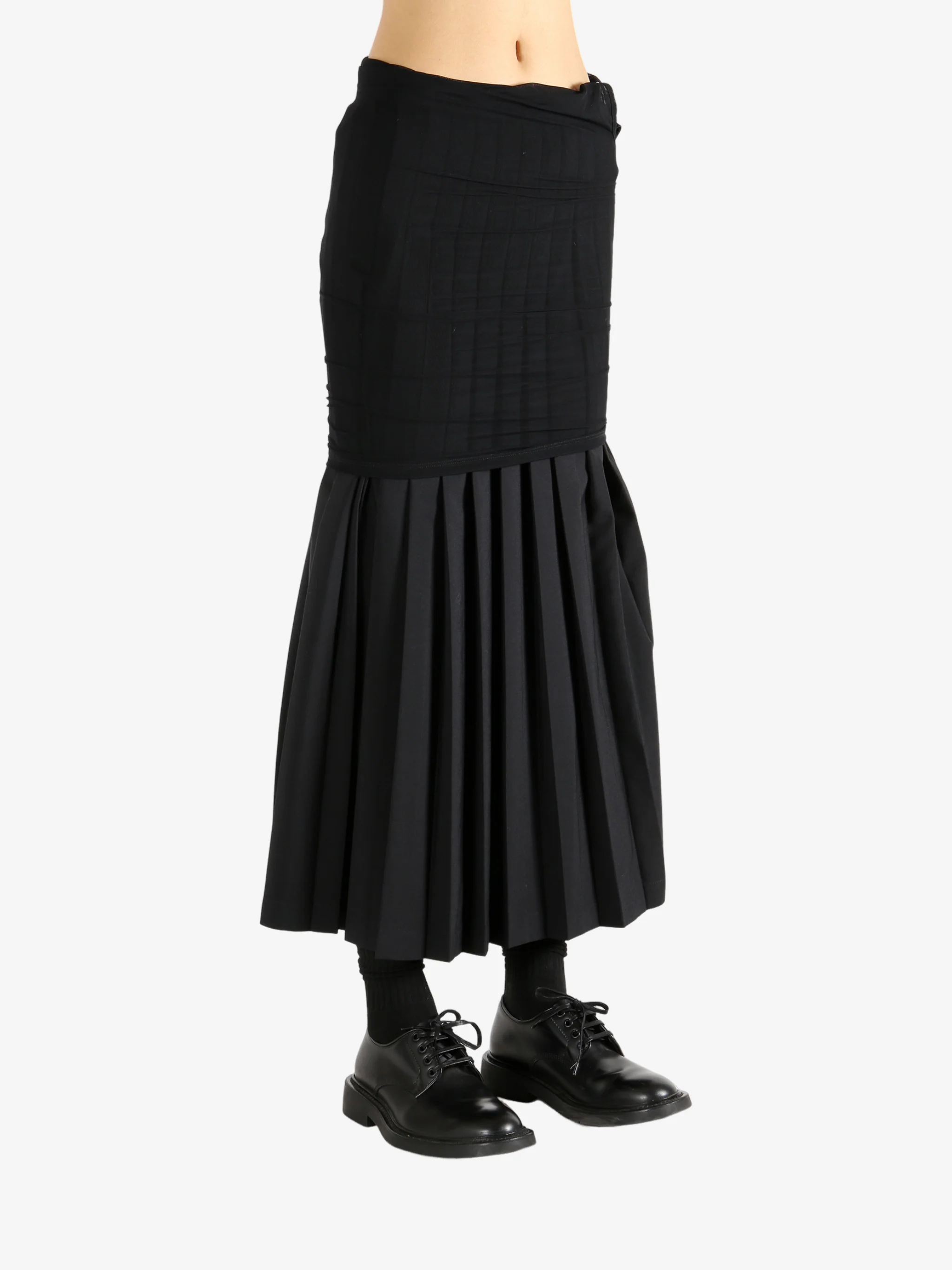 MM6 Maison Margiela - Women Long Layered Pleated Skirt - Image 2