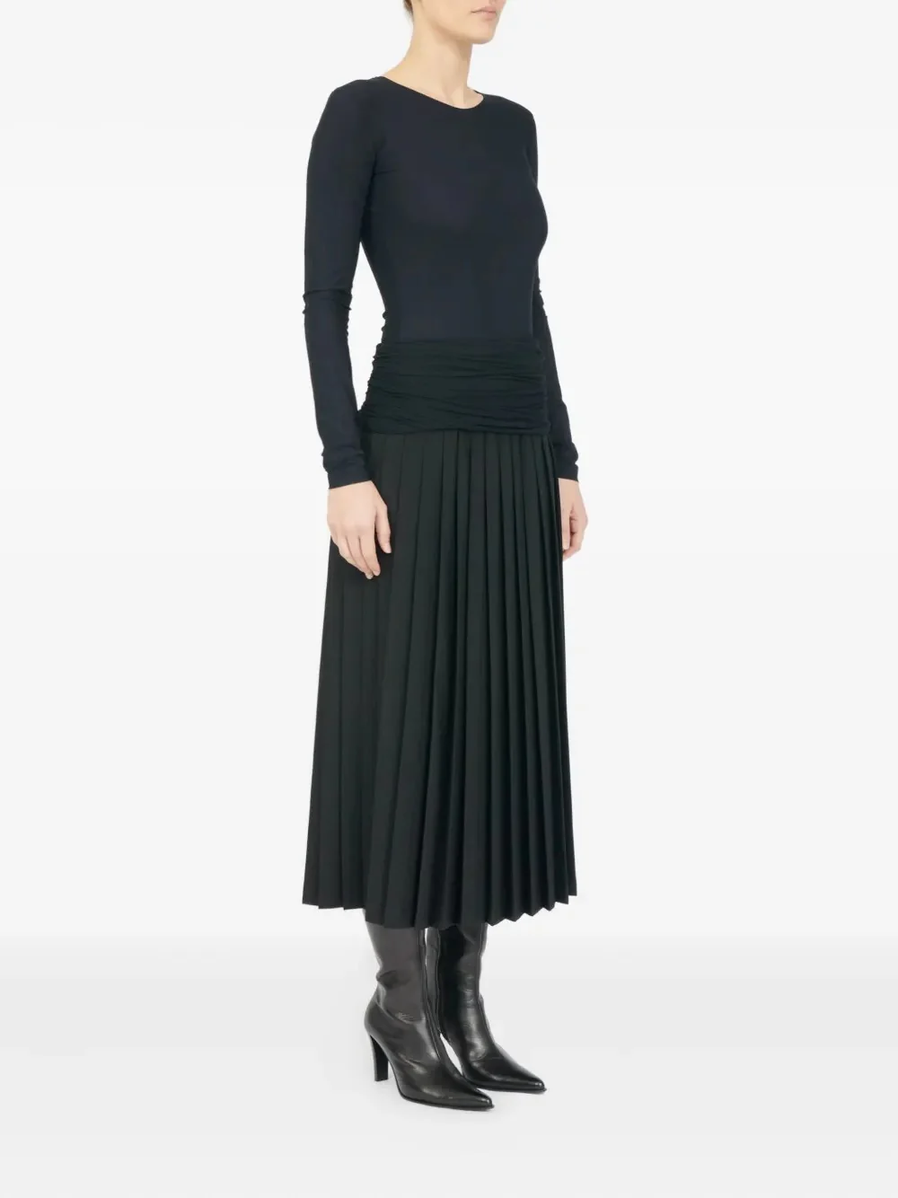 MM6 Maison Margiela - Women Long Layered Pleated Skirt - Image 5