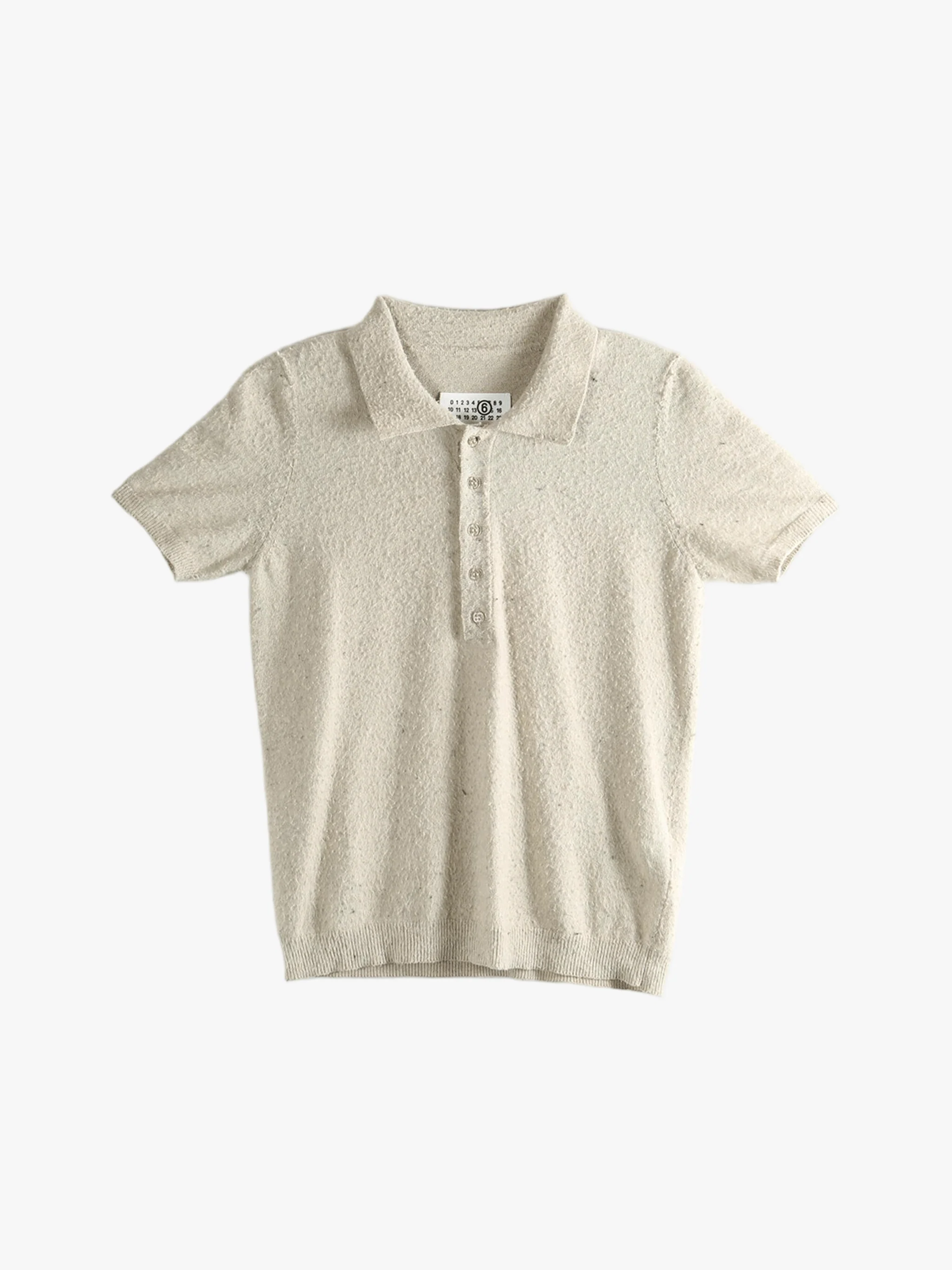 MM6 Maison Margiela - Women Textured Short-Sleeve Polo Shirt - Image 5