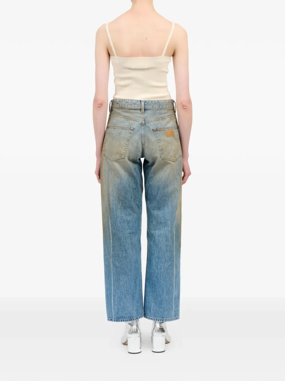 MM6 Maison Margiela - Women Washed 5-Pocket Jeans - Image 4