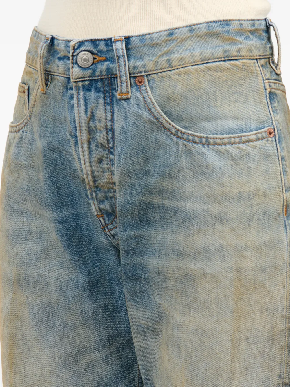 MM6 Maison Margiela - Women Washed 5-Pocket Jeans - Image 5