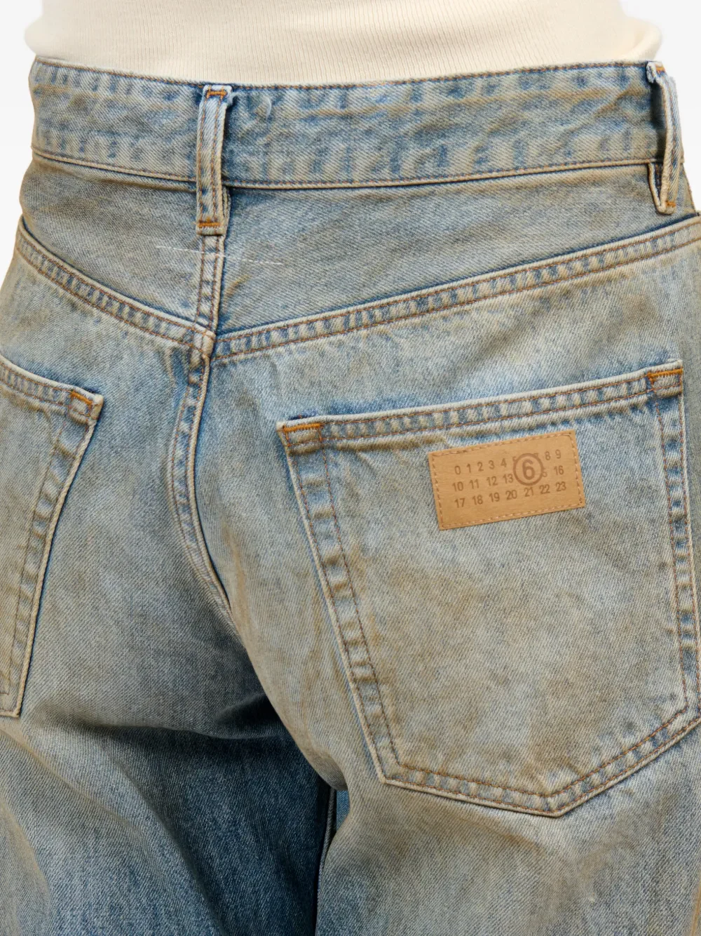 MM6 Maison Margiela - Women Washed 5-Pocket Jeans - Image 6