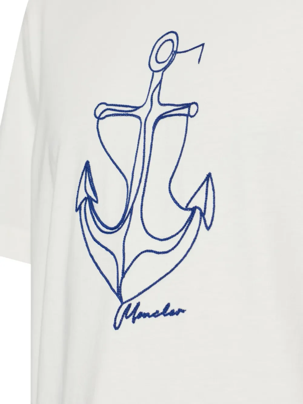 MONCLER - Men Anchor Print  SS T-Shirt - Image 4