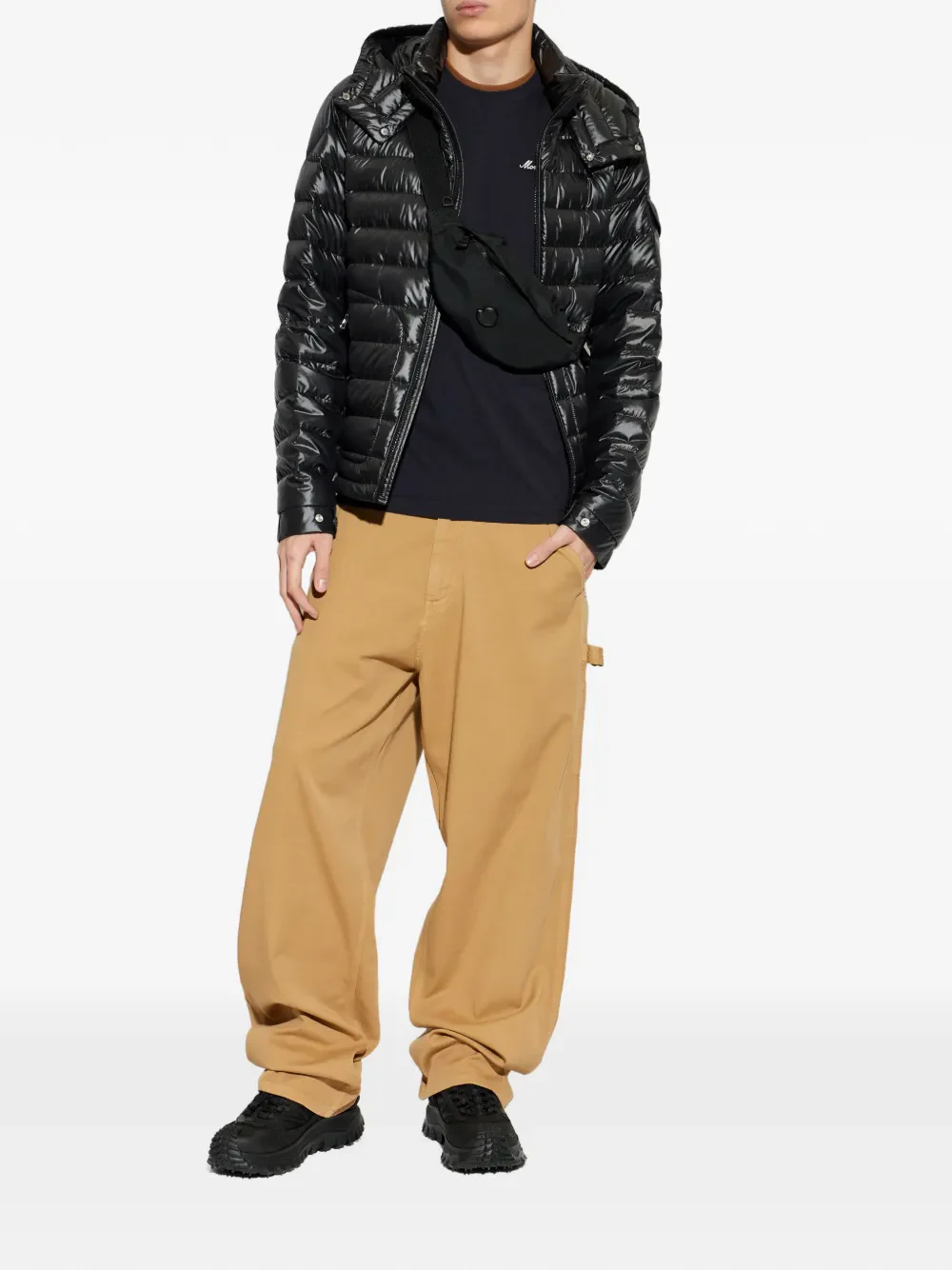 MONCLER - Men Button Up Zipper Straight Leg Trousers - Image 3