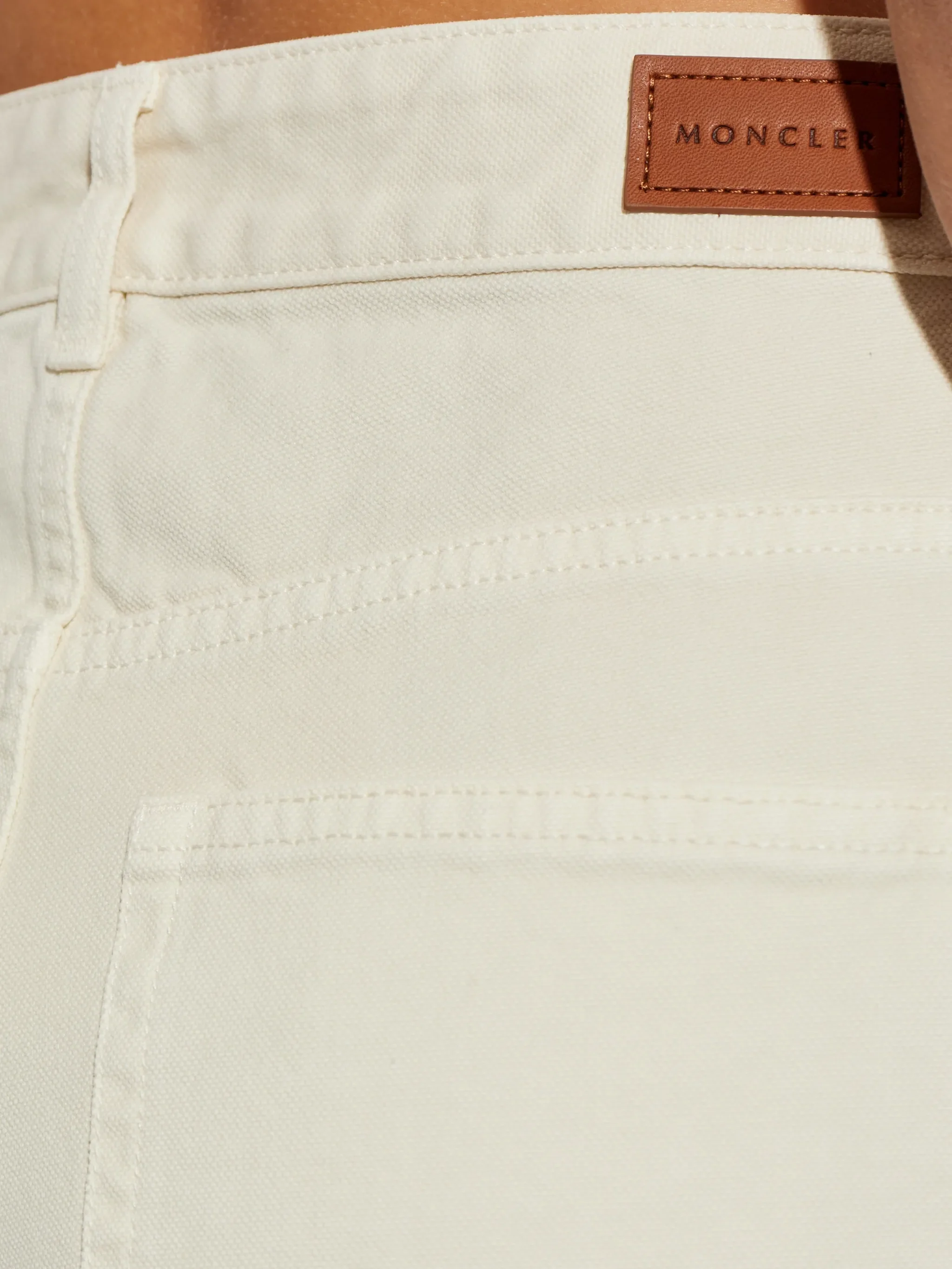 MONCLER - Women Button Zipper Closure Straight Leg Trousers - Image 4