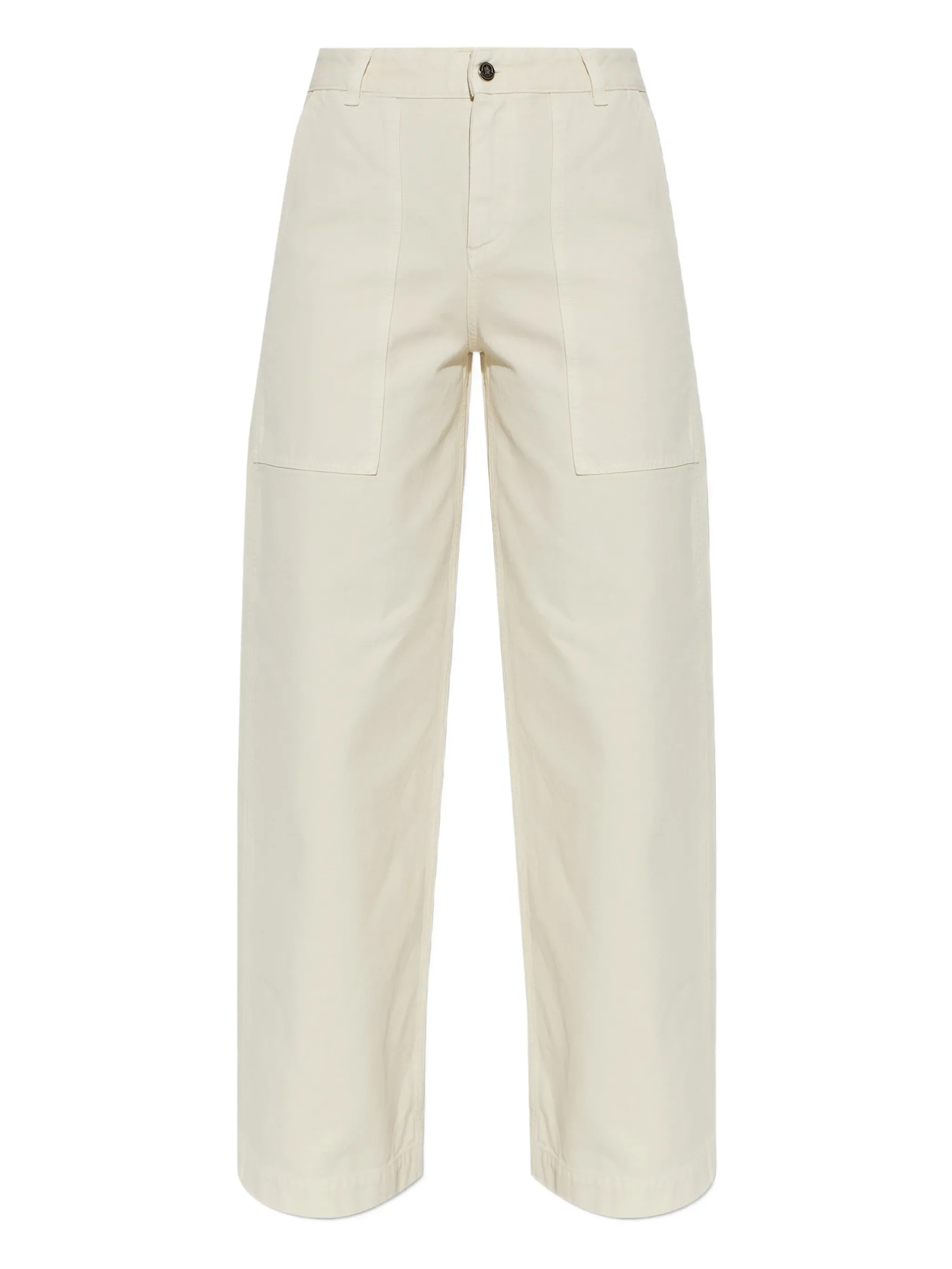 MONCLER - Women Button Zipper Closure Straight Leg Trousers - Image 5