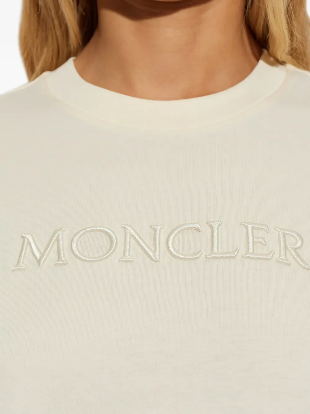 MONCLER - Women Crew Neck Short Sleeve T-Shirt - Image 4