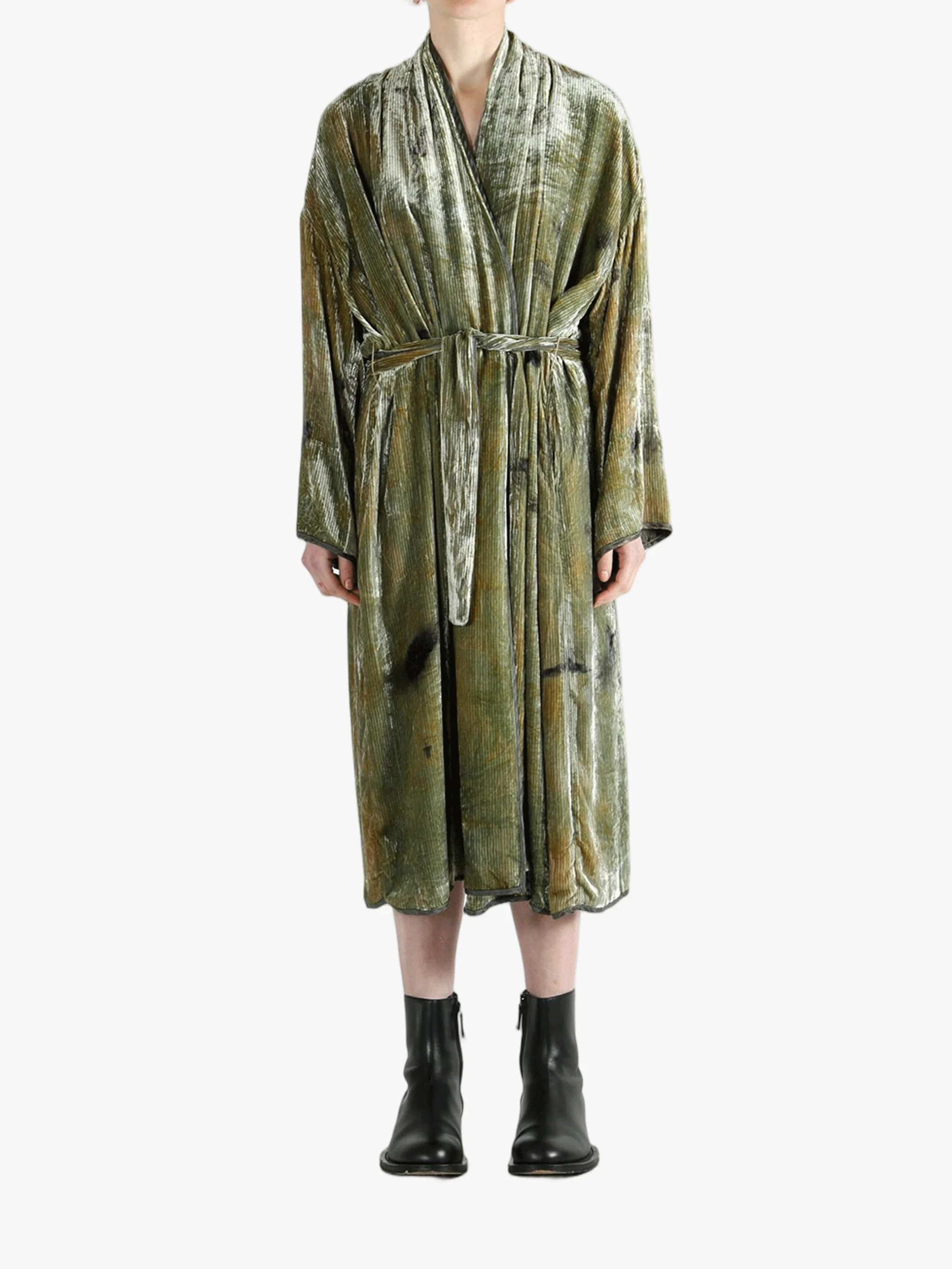 MUTEDANCE - Women Loose Tie-Waist Long Robe Coat