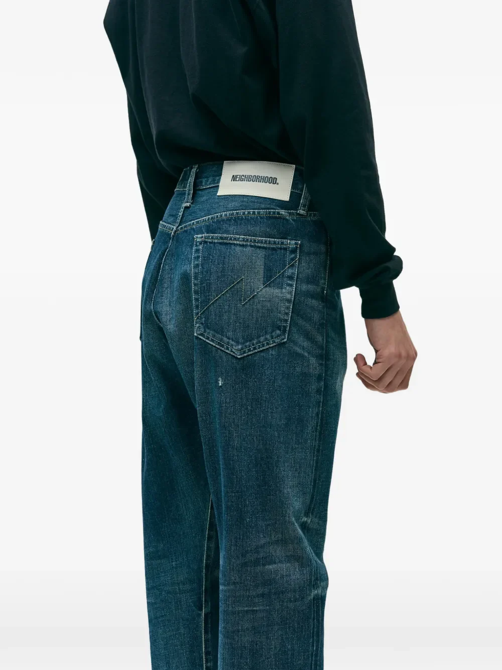 NEIGHBORHOOD - Men Washed Denim Dp Mid Pants - Image 2