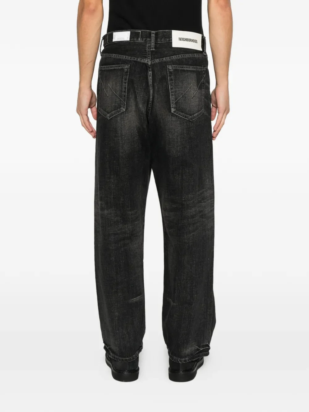 NEIGHBORHOOD - Men Washed Denim Dp Wide Pants - Image 3