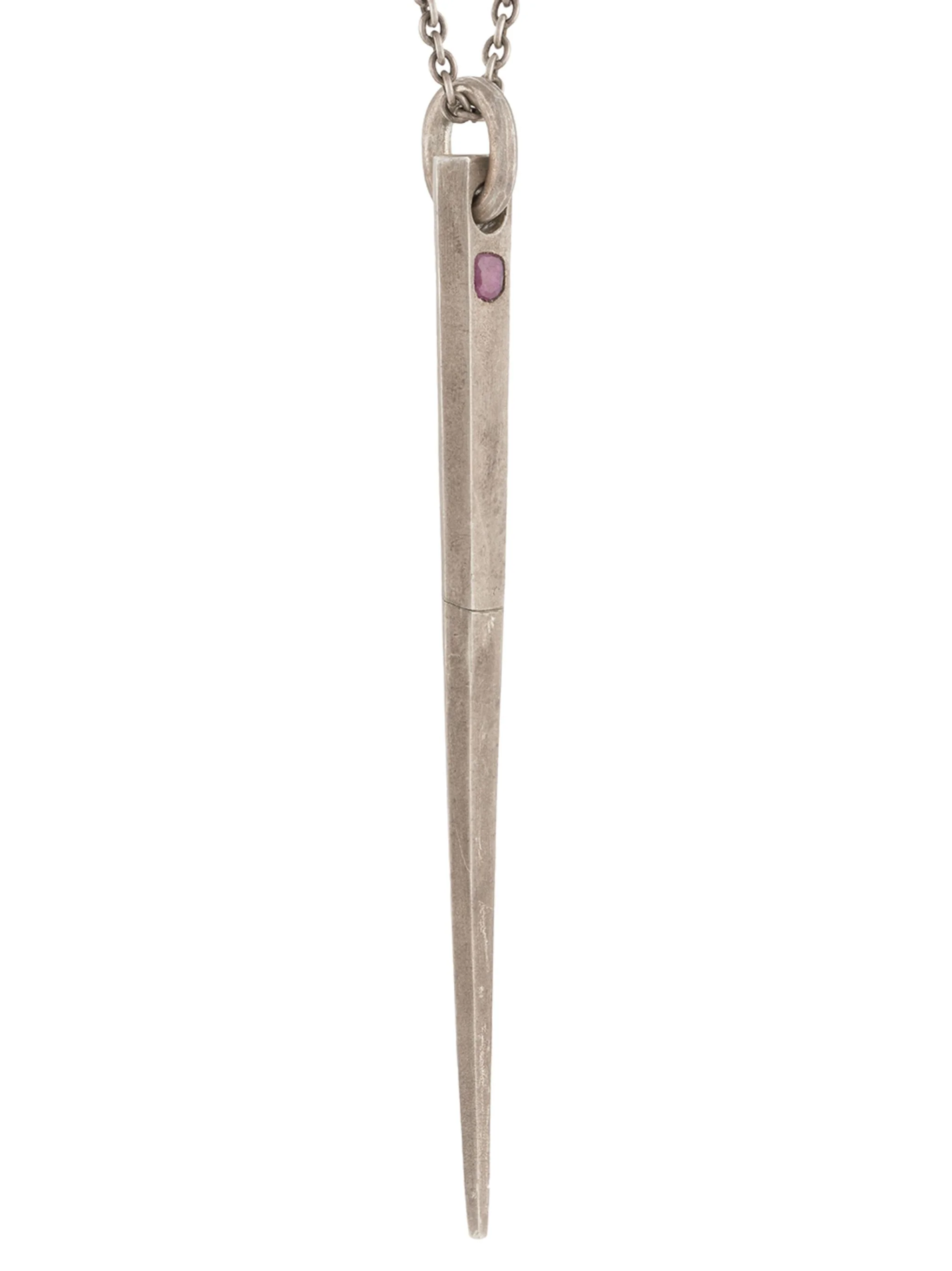 PARTS OF FOUR - Big Spike Necklace (0.5 CT, Single Ruby Slice, DA+RUB) - Image 3