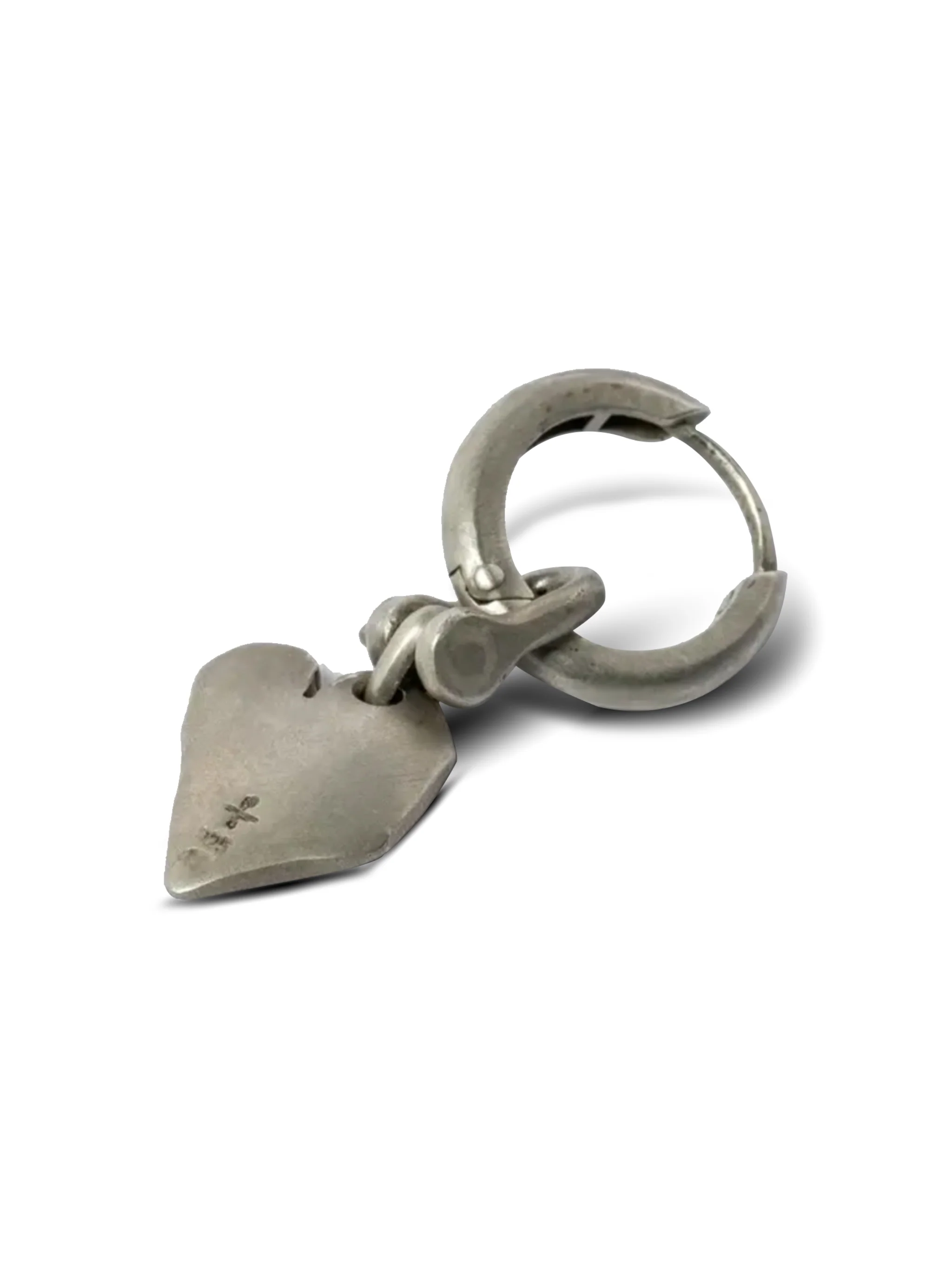 PARTS OF FOUR - Jazz's Solid Heart Earring (Extra Small, 0.2 CT, Ruby Slice, DA+RUB) - Image 3