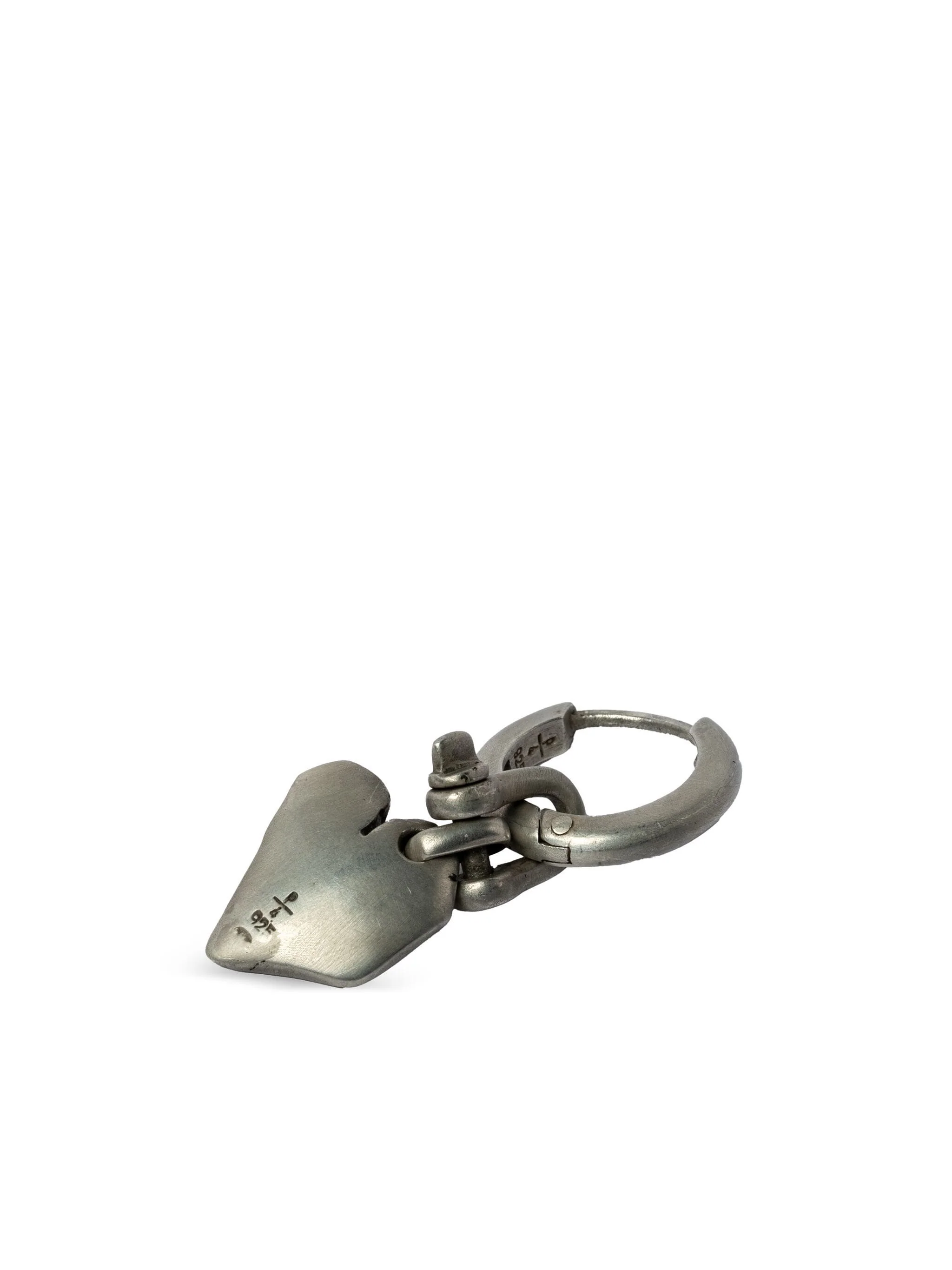 PARTS OF FOUR - Jazz's Solid Heart Earring (Extra Small, 0.2 CT, Tiny Faceted Diamond Slab, DA+FCDIA) - Image 3