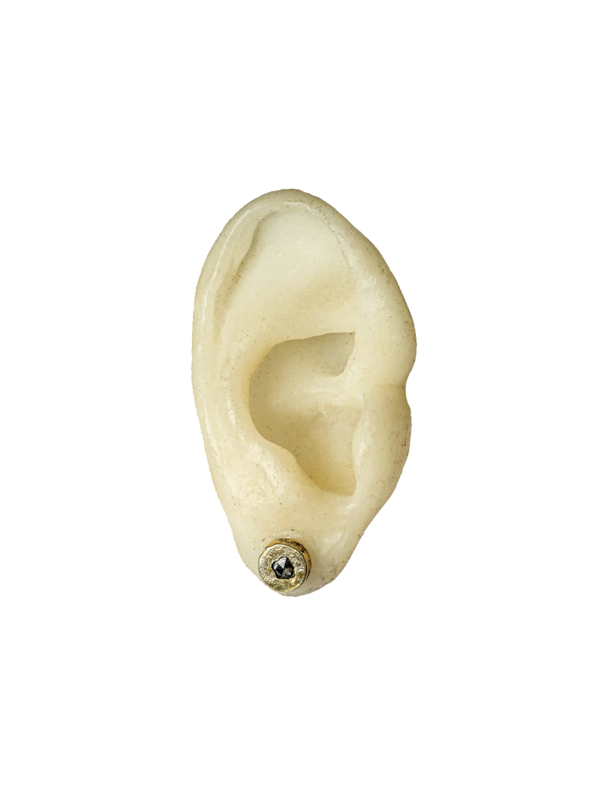 PARTS OF FOUR - Stud Earring (Fuse, 0.2 CT, Tiny Faceted Diamond Slab, KA18K+FCDIA) - Image 4
