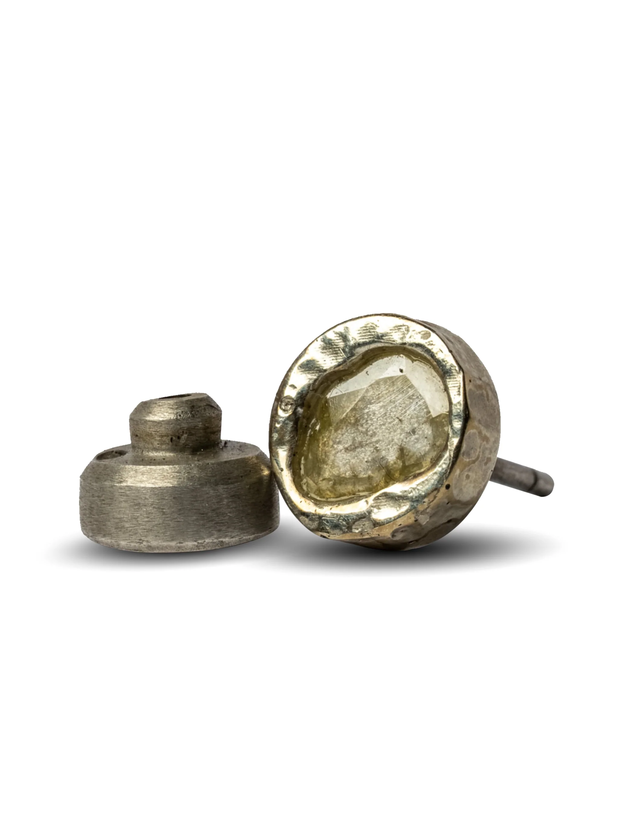 PARTS OF FOUR - Stud Earring (Fuse, 0.2 CT, Yellow Diamond Slab, DA10KW+YDIA) - Image 3