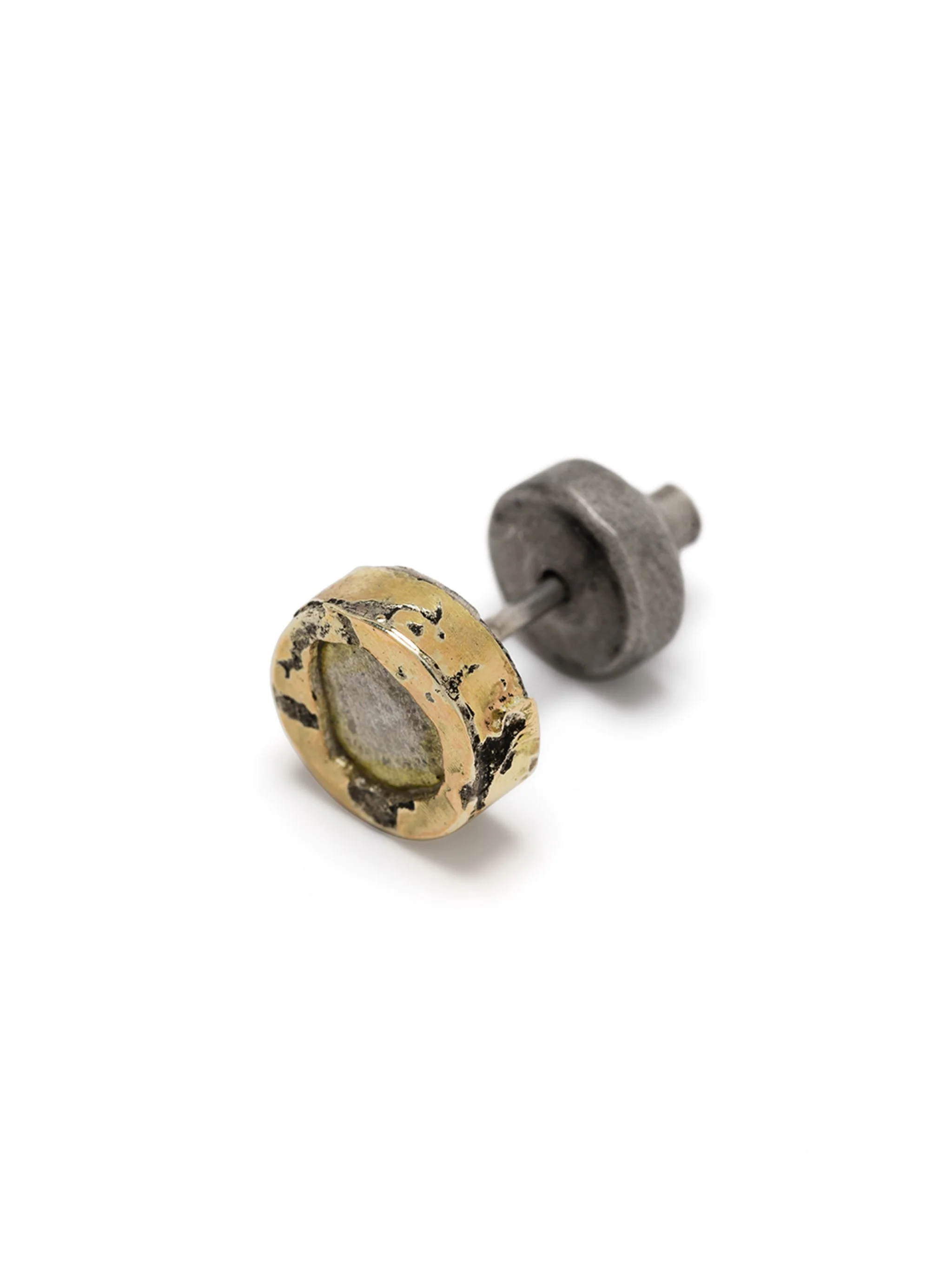 PARTS OF FOUR - Stud Earring (Fuse, 0.2 CT, Yellow Diamond Slab, DA18K+YDIA) - Image 3