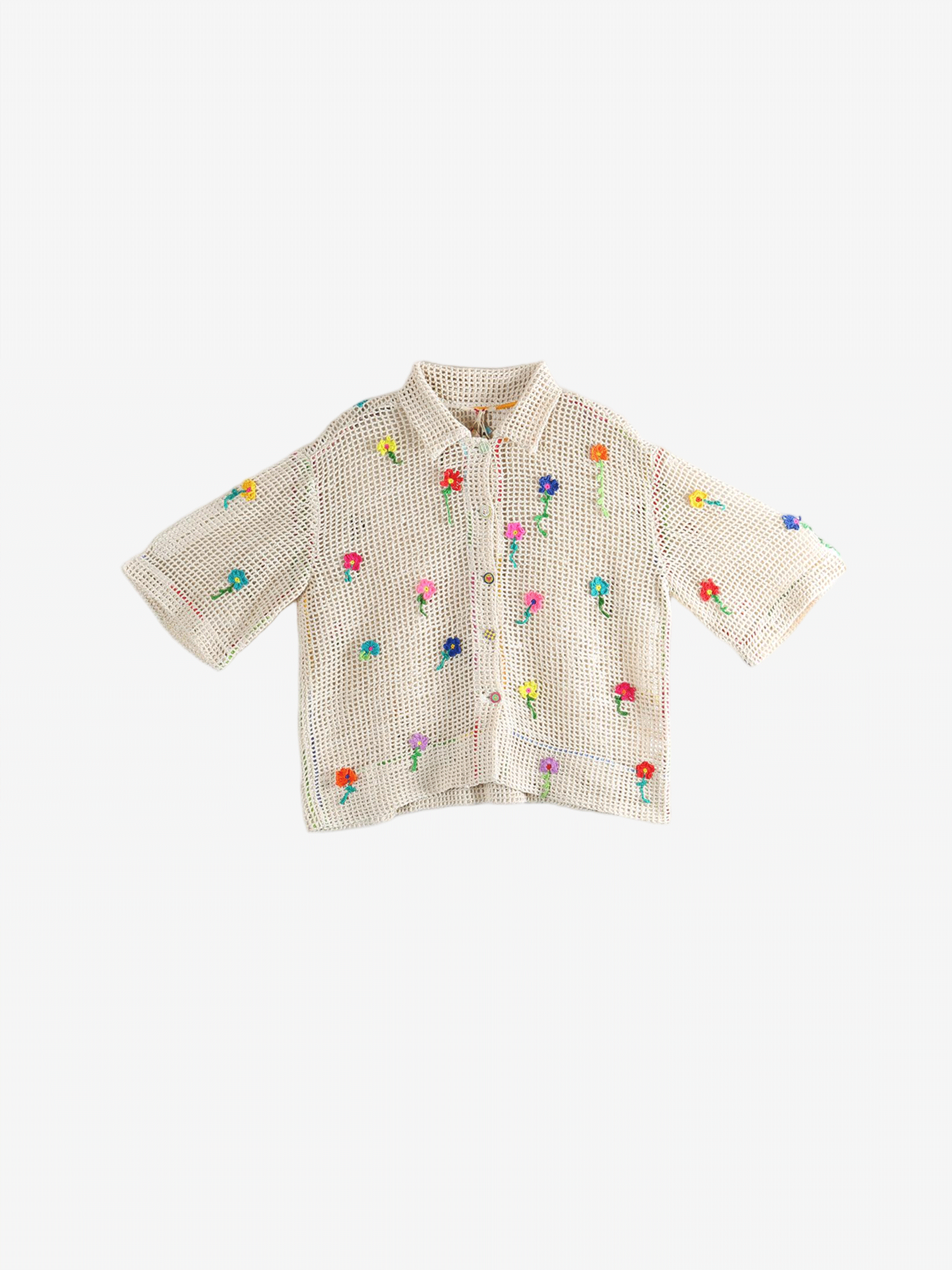 PERO - Women Crochet Floral Loose Top - Image 4