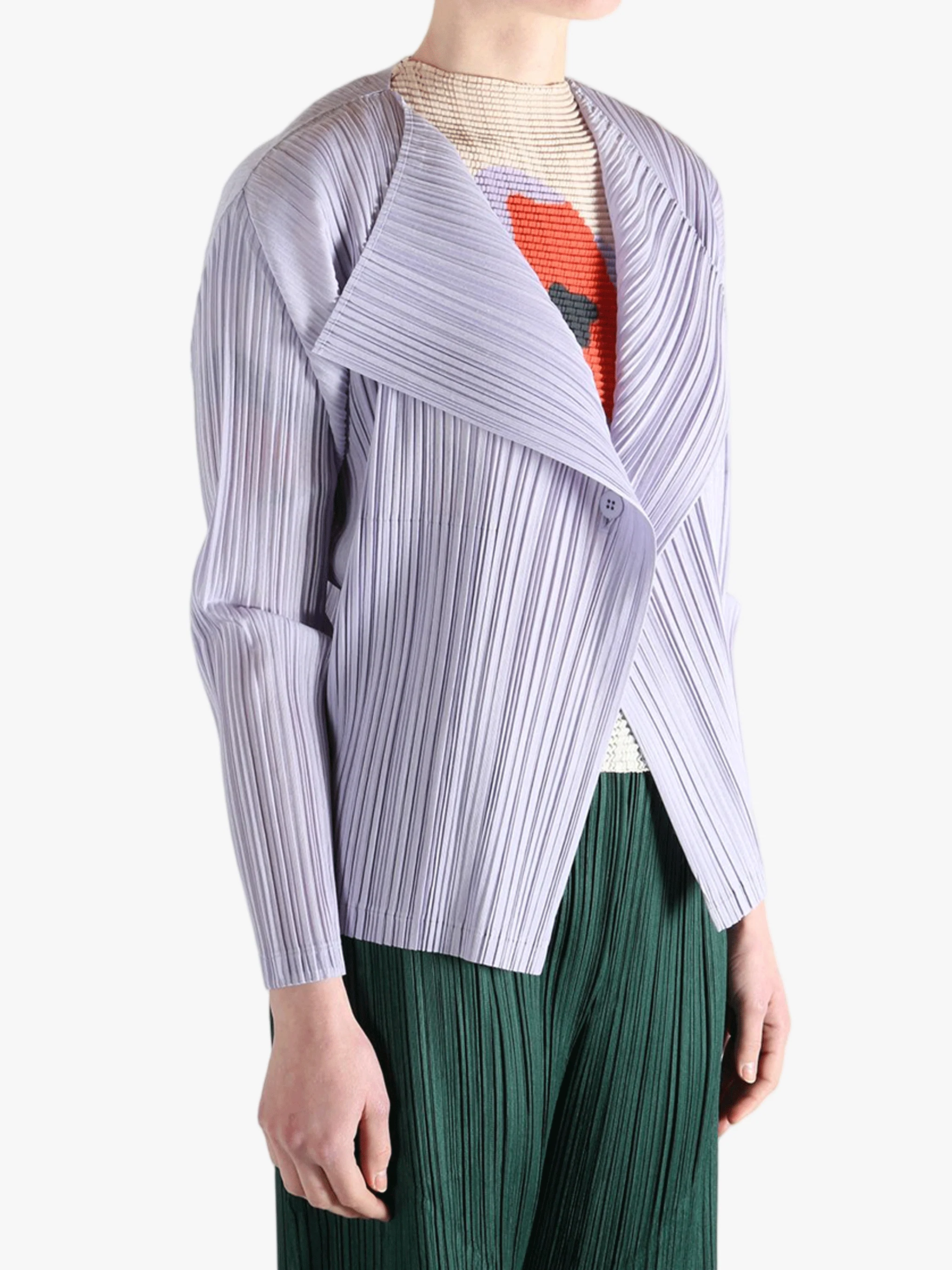 PLEATS PLEASE ISSEY MIYAKE - Women Ramie Pleats Cardigan - Image 2