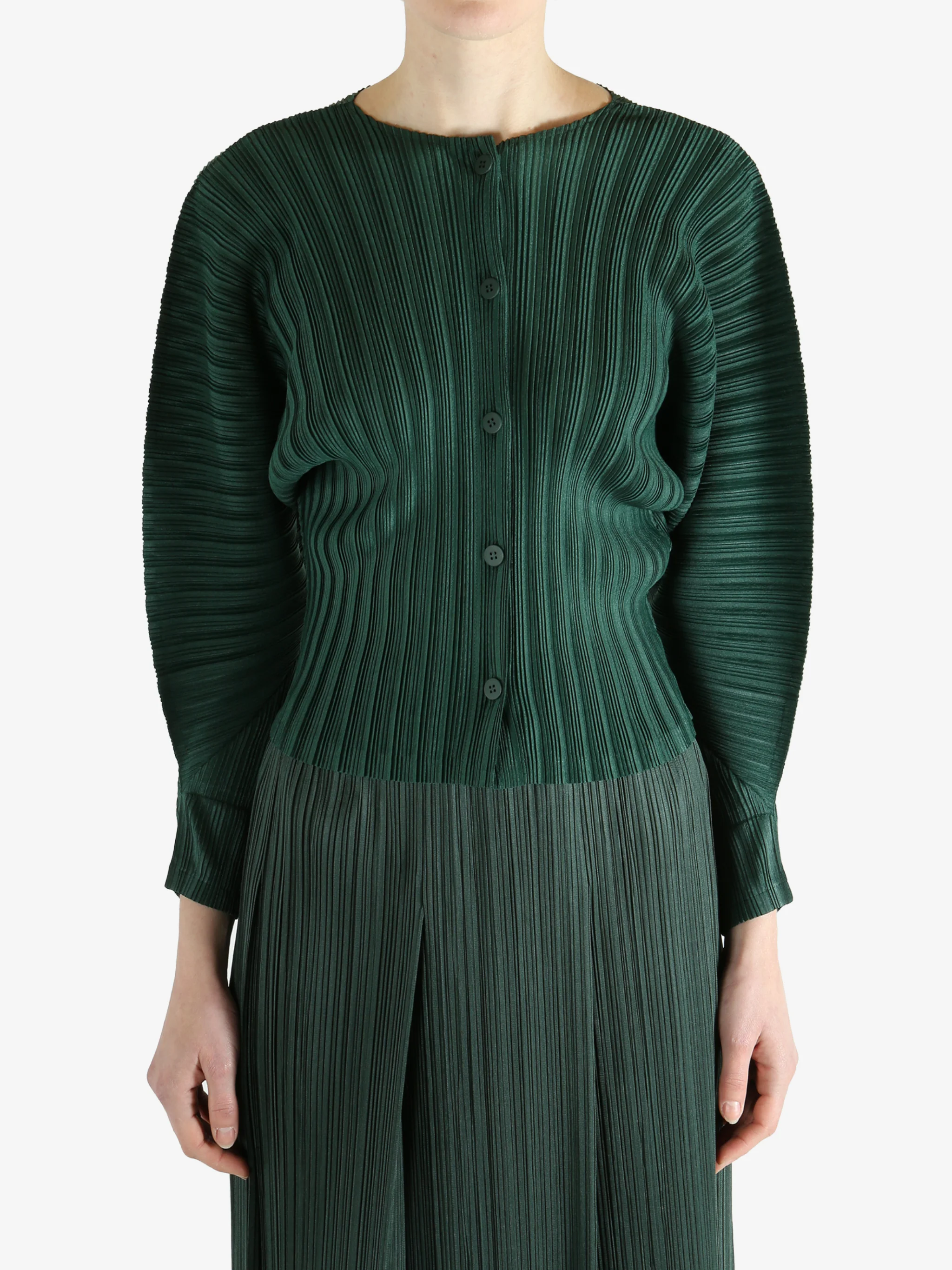 PLEATS PLEASE ISSEY MIYAKE - Women Rib Pleats December Cardigan