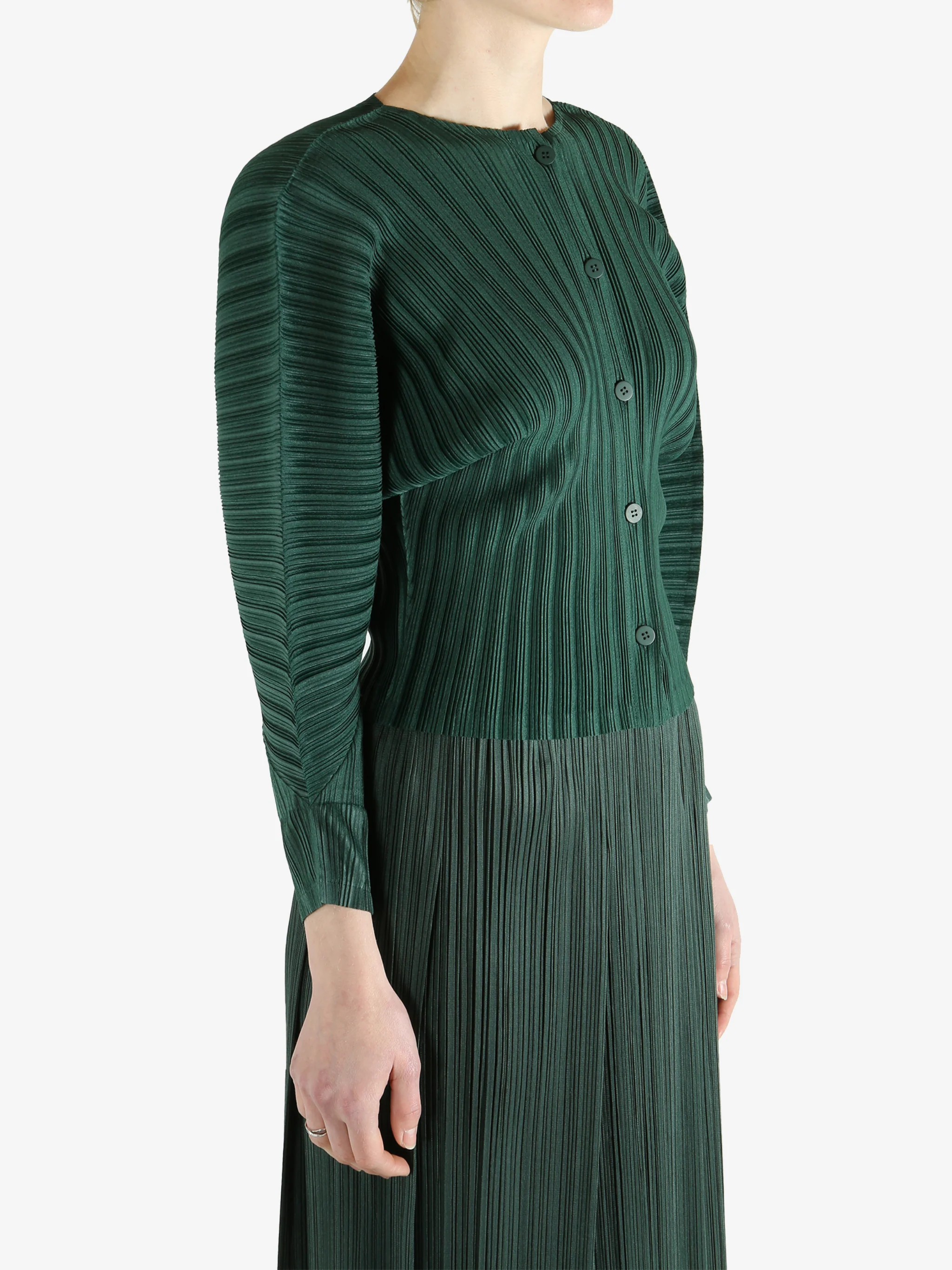 PLEATS PLEASE ISSEY MIYAKE - Women Rib Pleats December Cardigan - Image 2