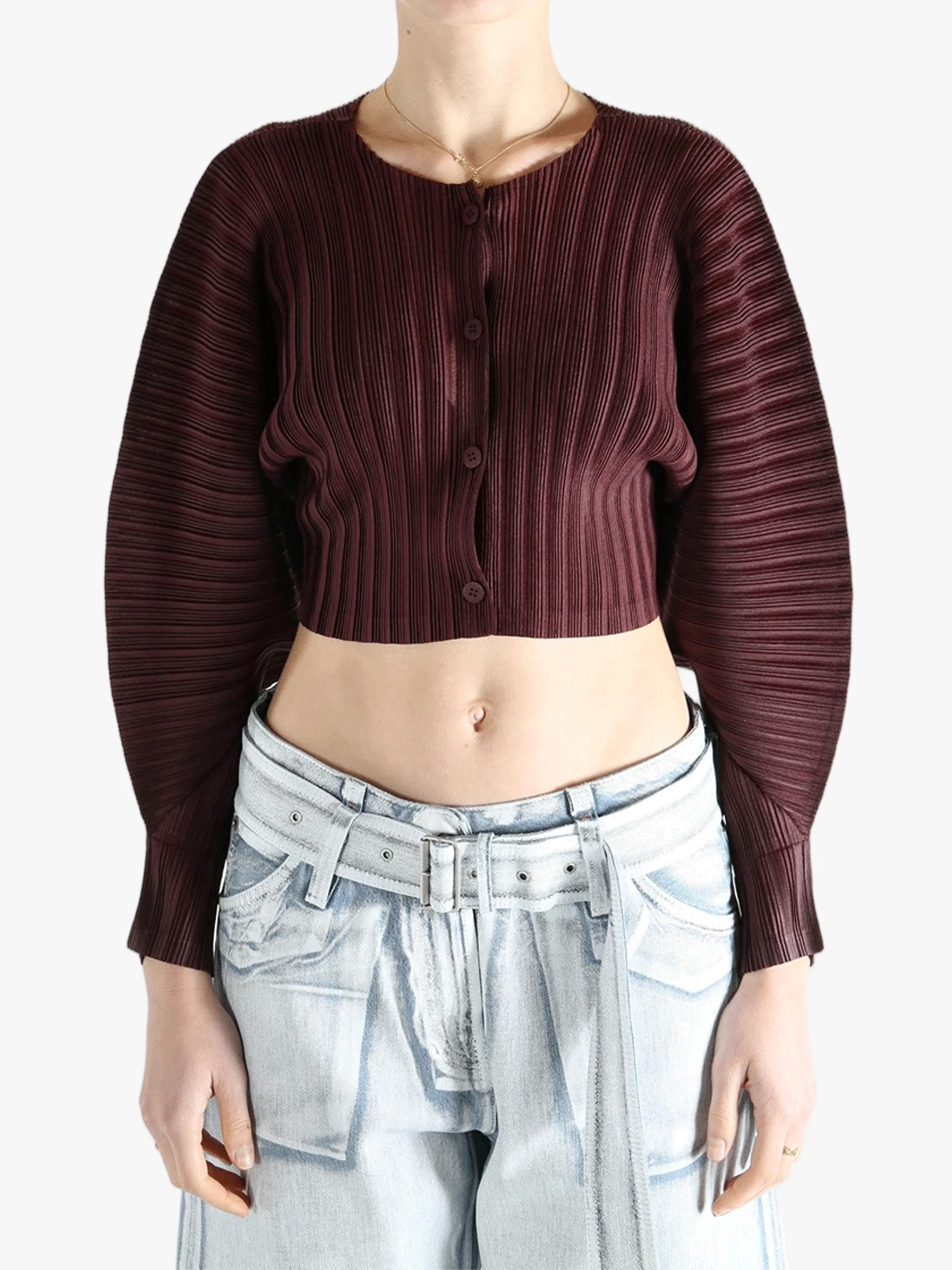PLEATS PLEASE ISSEY MIYAKE - Women Rib Pleats January Cardigan