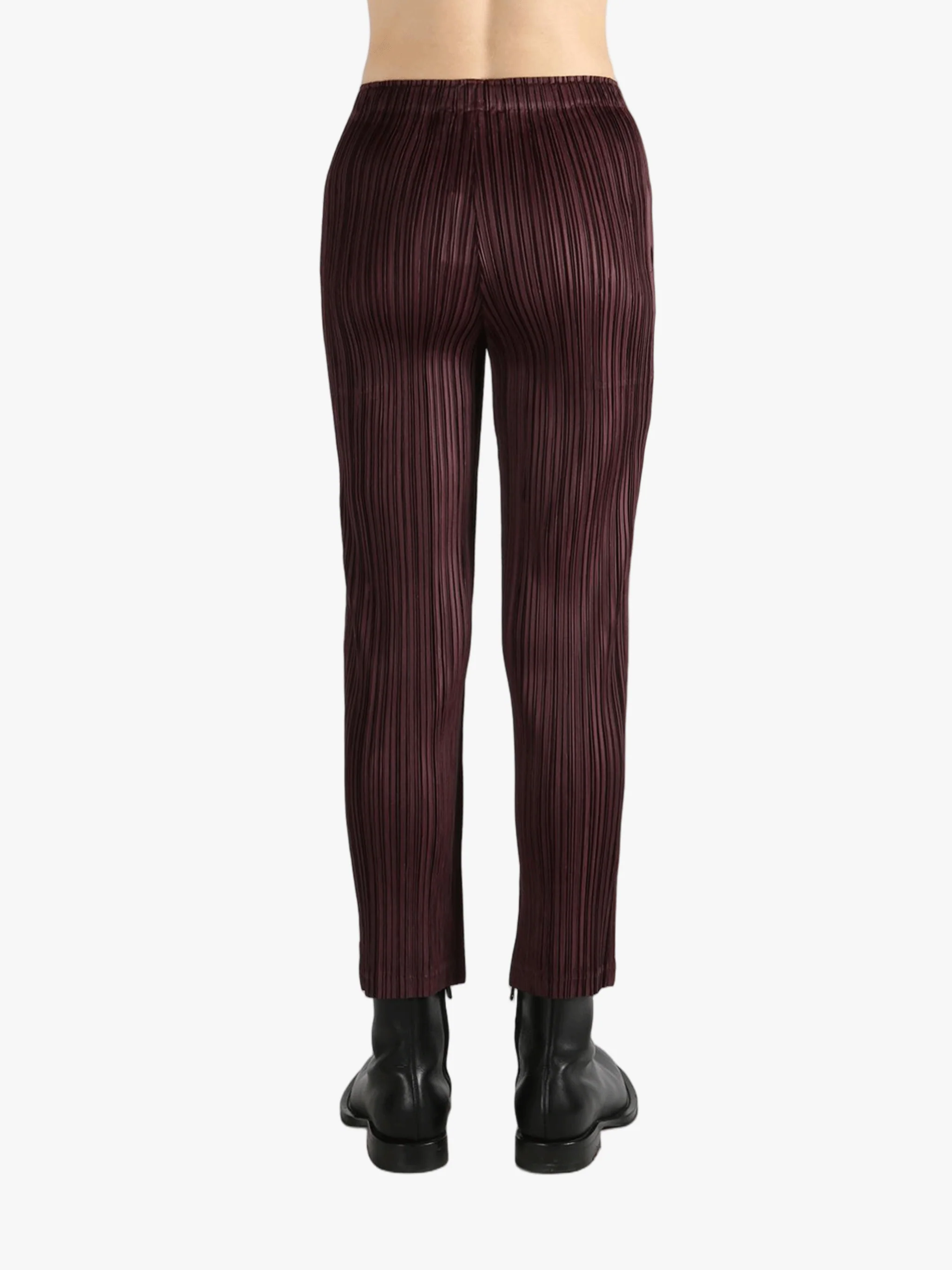 PLEATS PLEASE ISSEY MIYAKE - Women Thicker Bottoms 1 Leg Straight Pants - Image 3