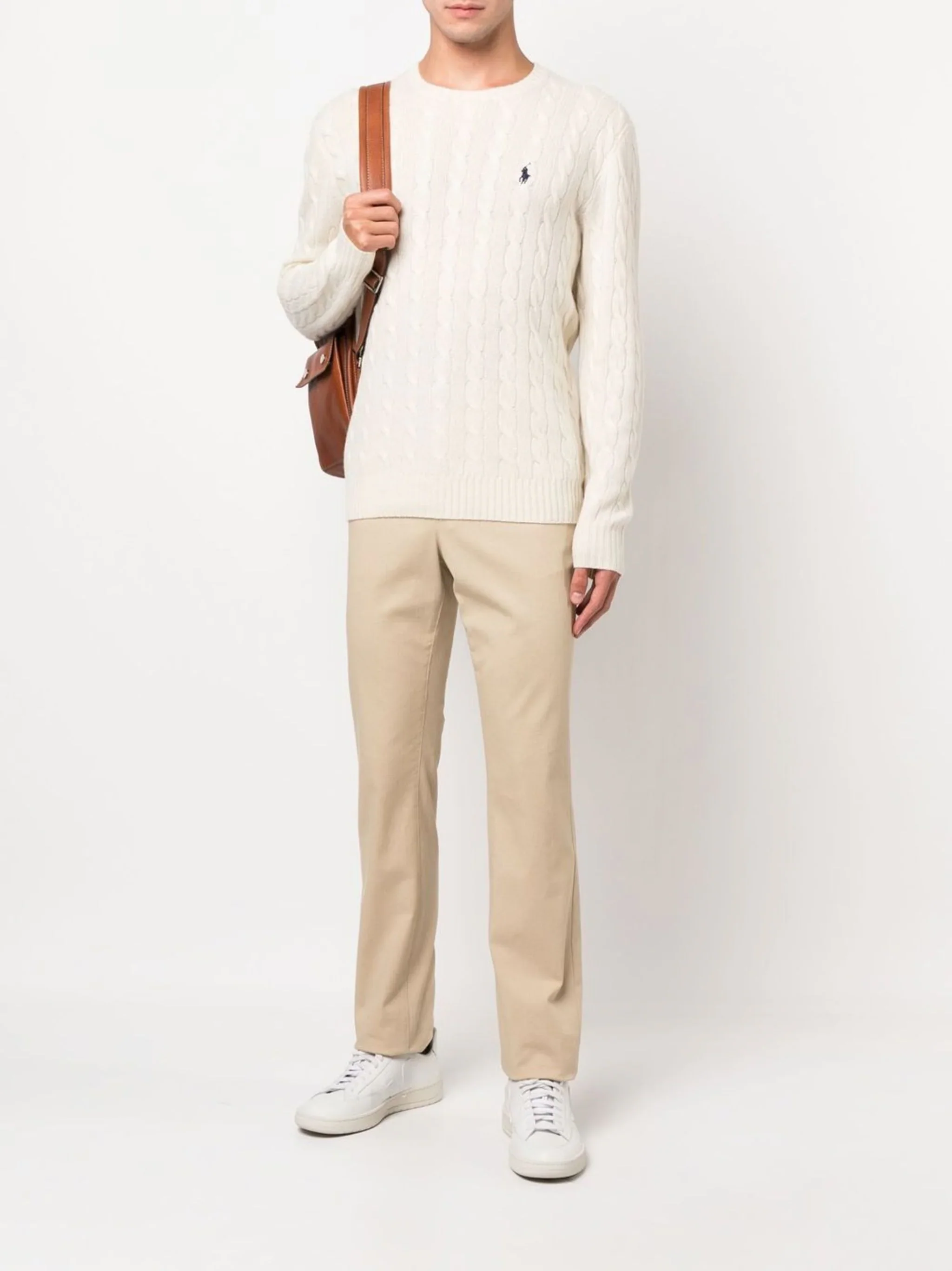 POLO RALPH LAUREN - Men Long-Sleeve Cable Knit Crewneck Sweater