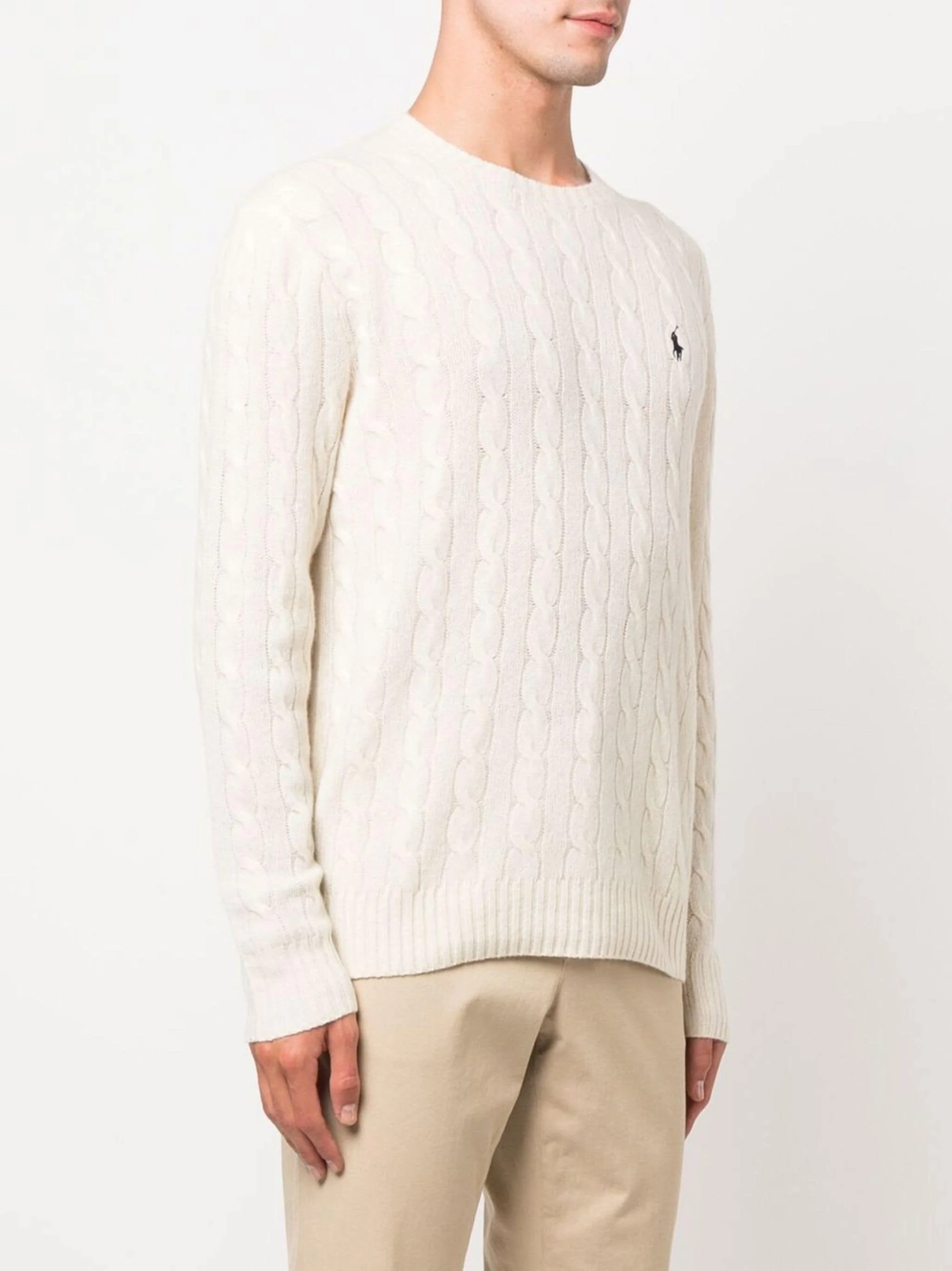 POLO RALPH LAUREN - Men Long-Sleeve Cable Knit Crewneck Sweater - Image 2