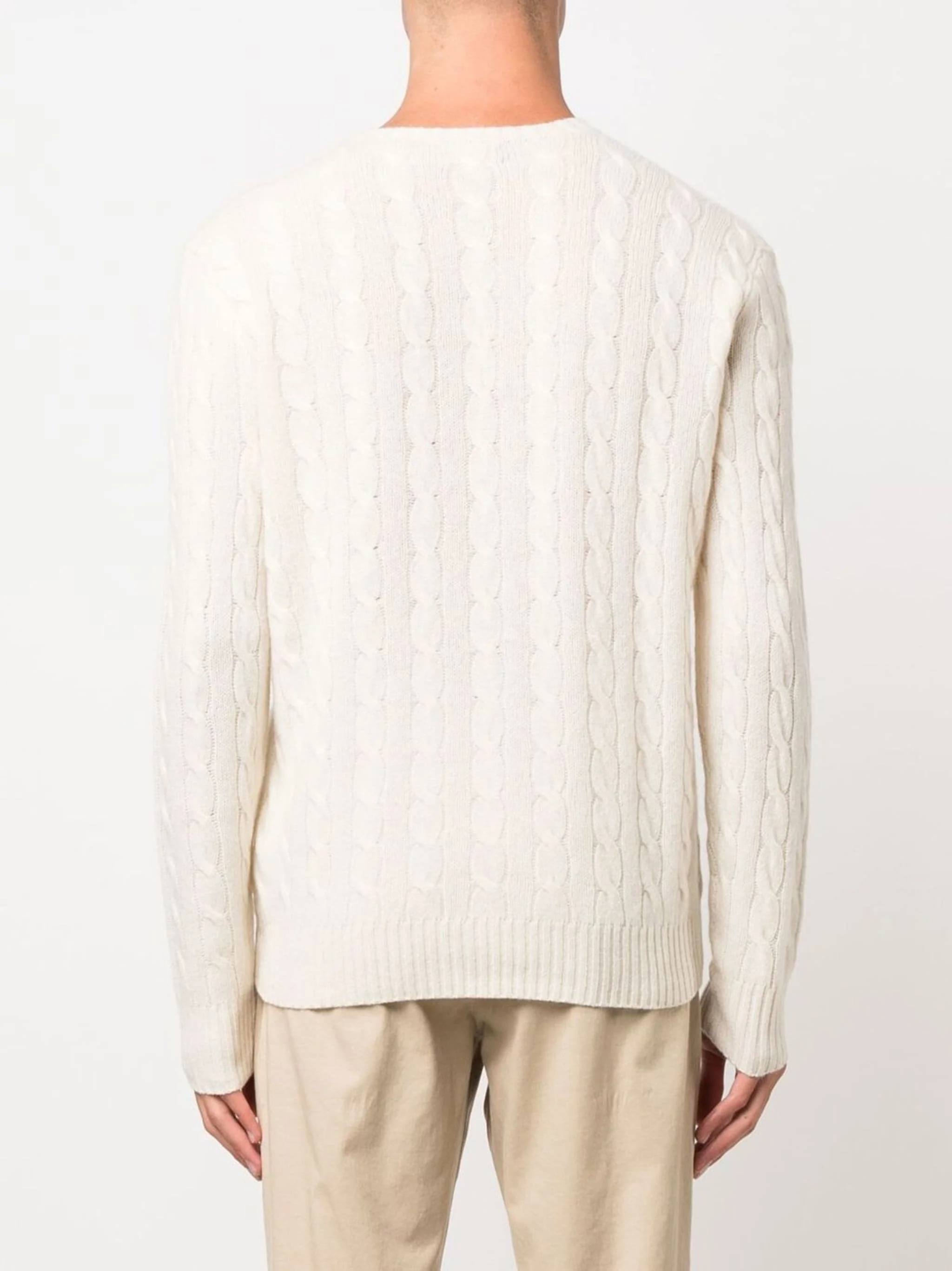 POLO RALPH LAUREN - Men Long-Sleeve Cable Knit Crewneck Sweater - Image 3