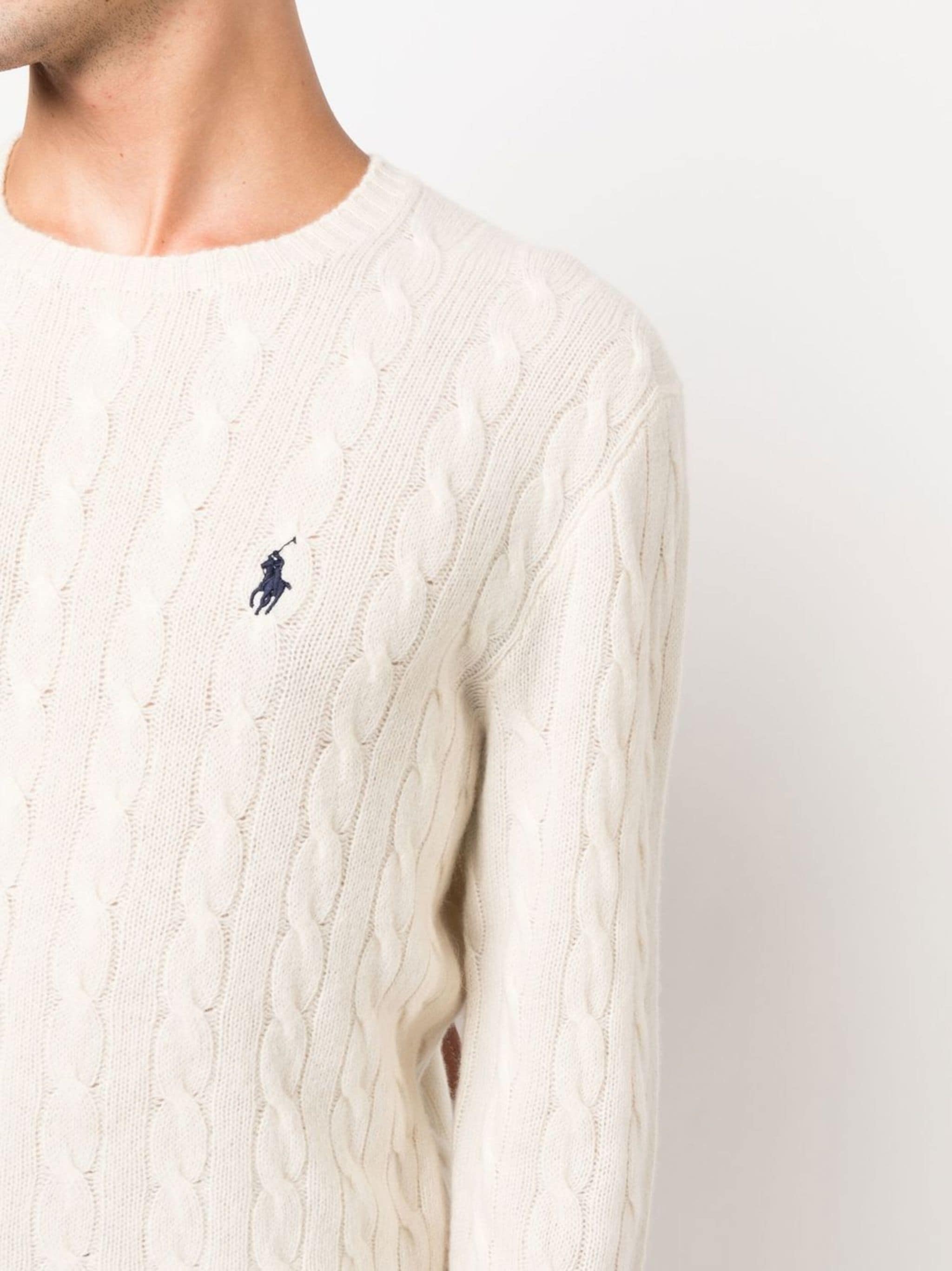POLO RALPH LAUREN - Men Long-Sleeve Cable Knit Crewneck Sweater - Image 4