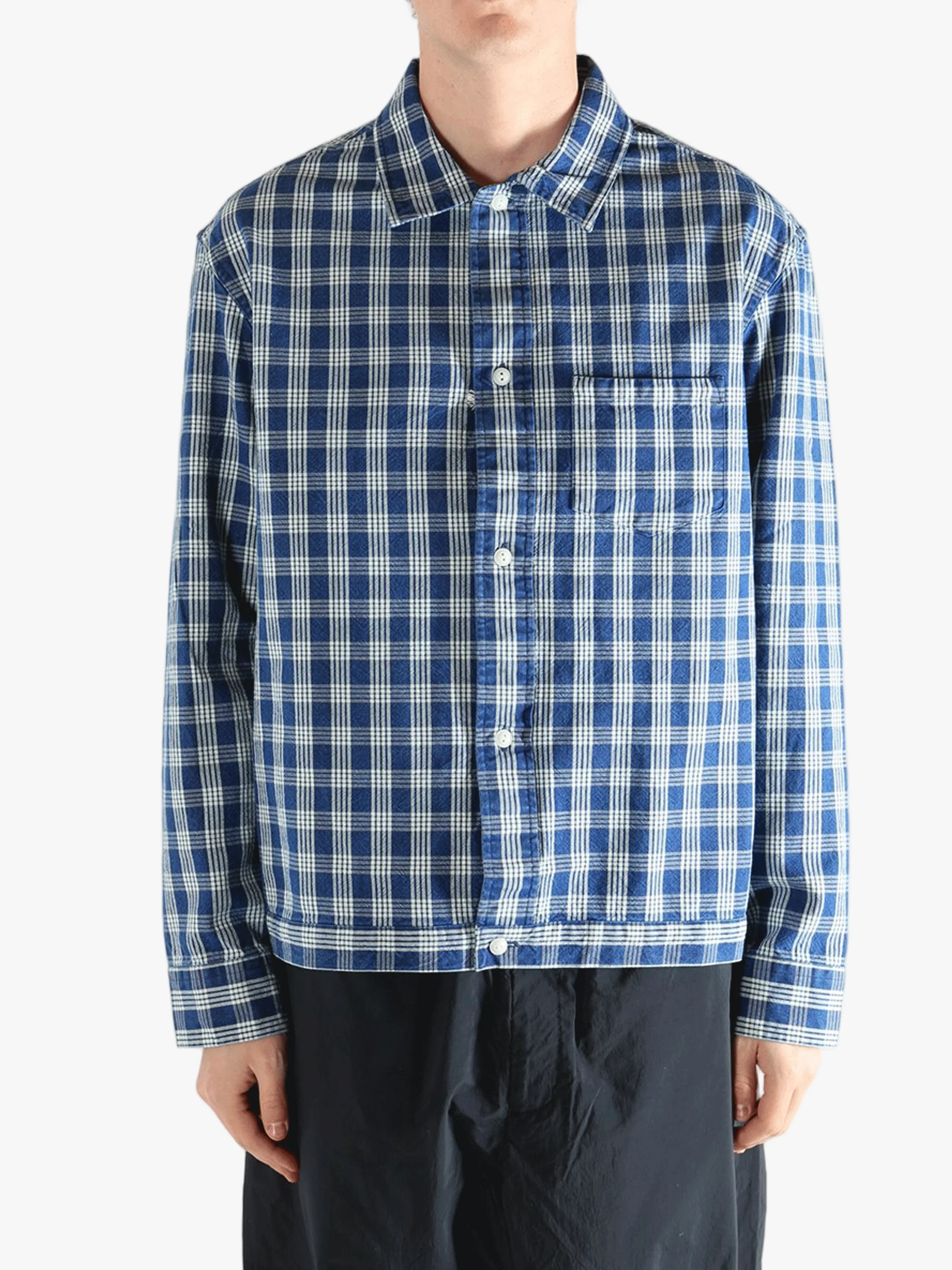 POLO RALPH LAUREN - Men Long-Sleeve Indigo-Dyed Rustic Plainweave Hickam Workshirt