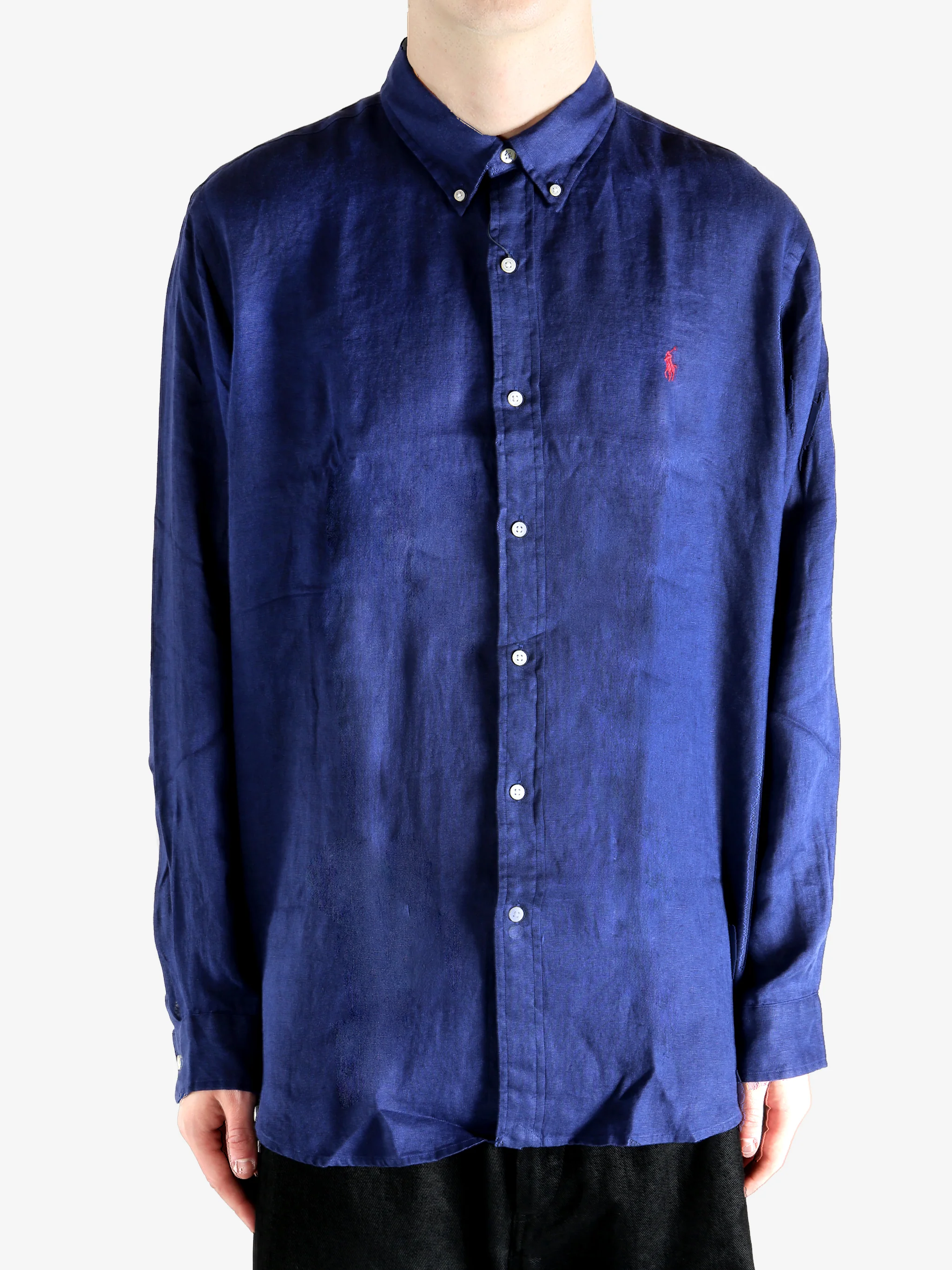 POLO RALPH LAUREN - Men Long-Sleeve Piece Dye Linen Sport Shirt