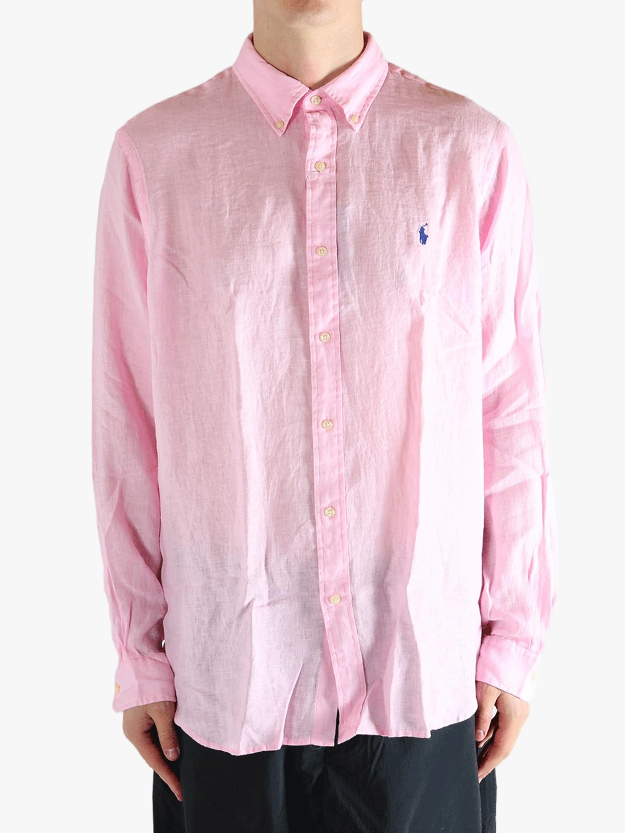 POLO RALPH LAUREN - Men Long-Sleeve Piece Dye Linen Sport Shirt