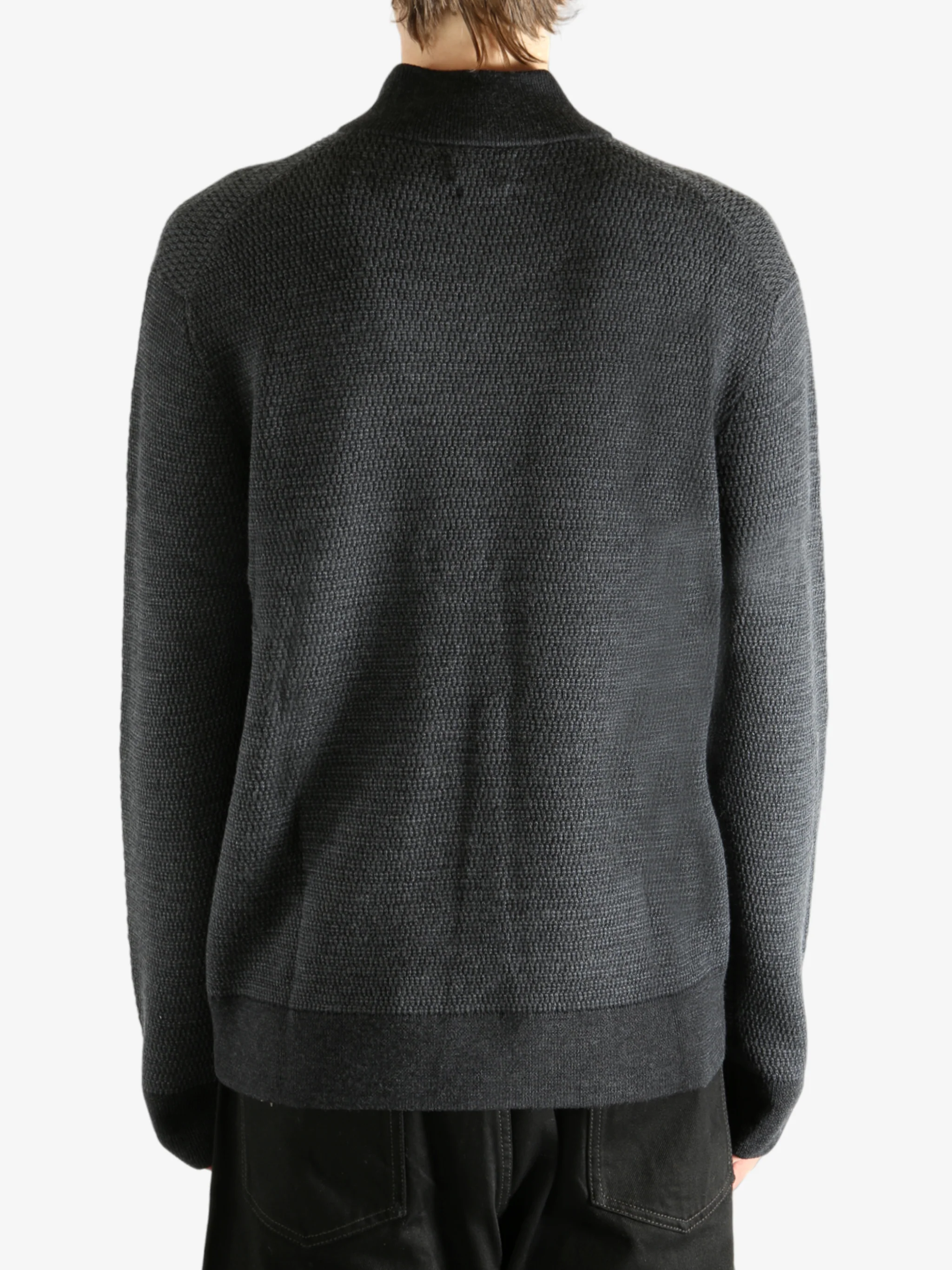 POLO RALPH LAUREN - Men Long Sleeve Textured Zip Mockneck Sweater - Image 3