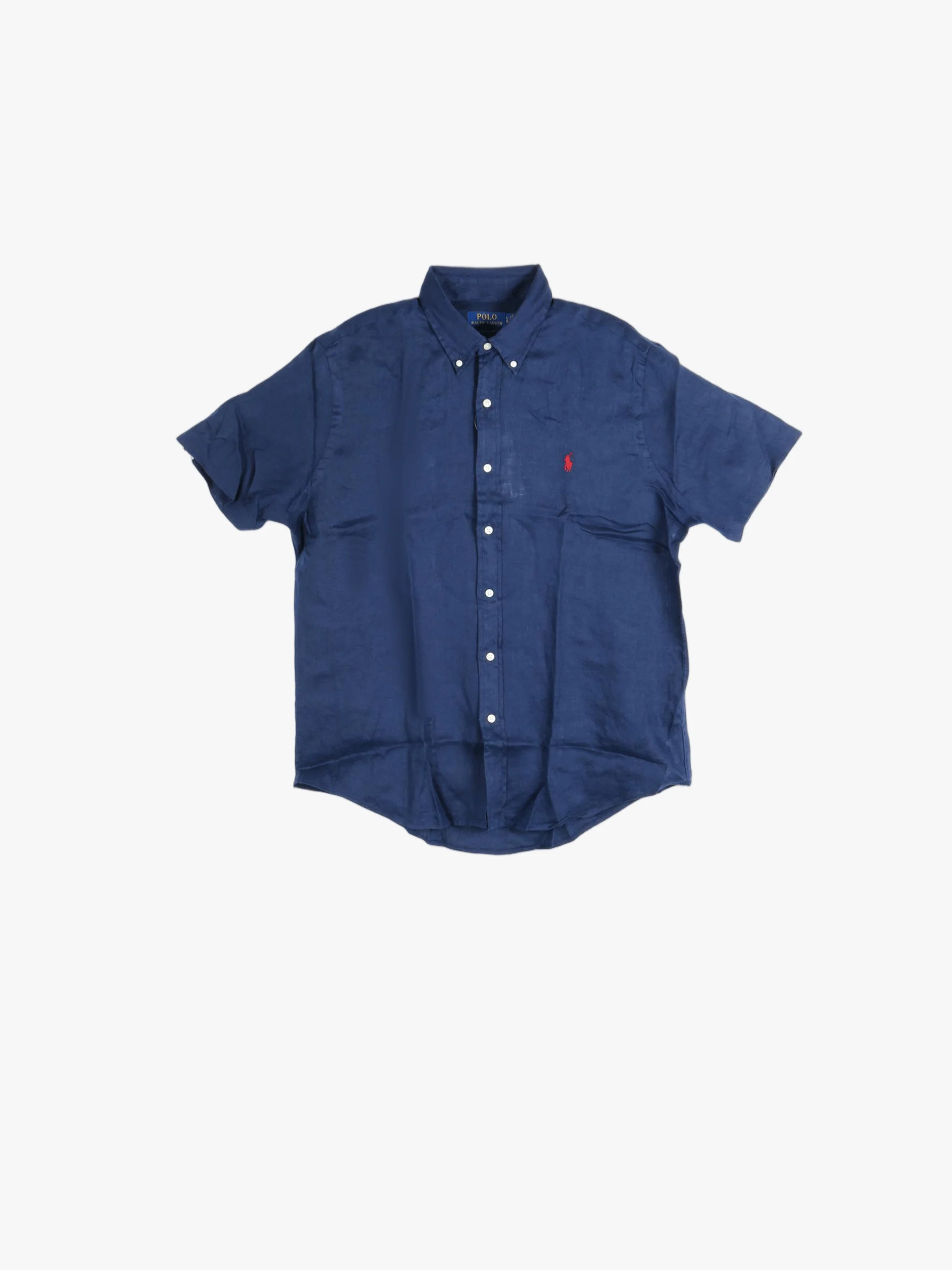 POLO RALPH LAUREN - Men Short Sleeve Piece Dye Linen Sport Shirt - Image 4