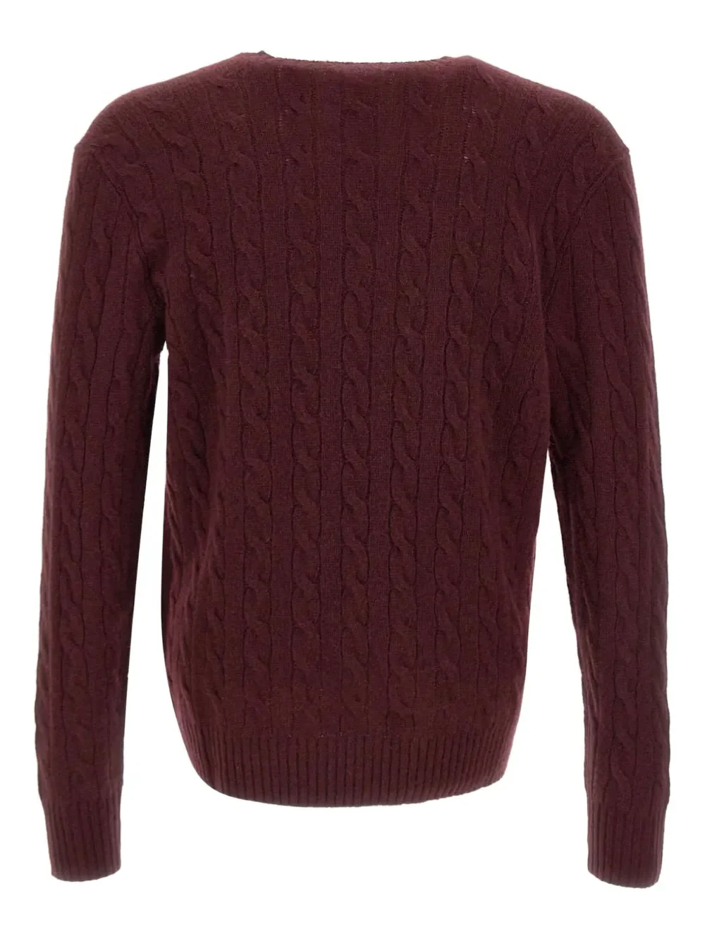 POLO RALPH LAUREN - Men Wool Cashmere Cable Knit Crewneck Sweater - Image 2