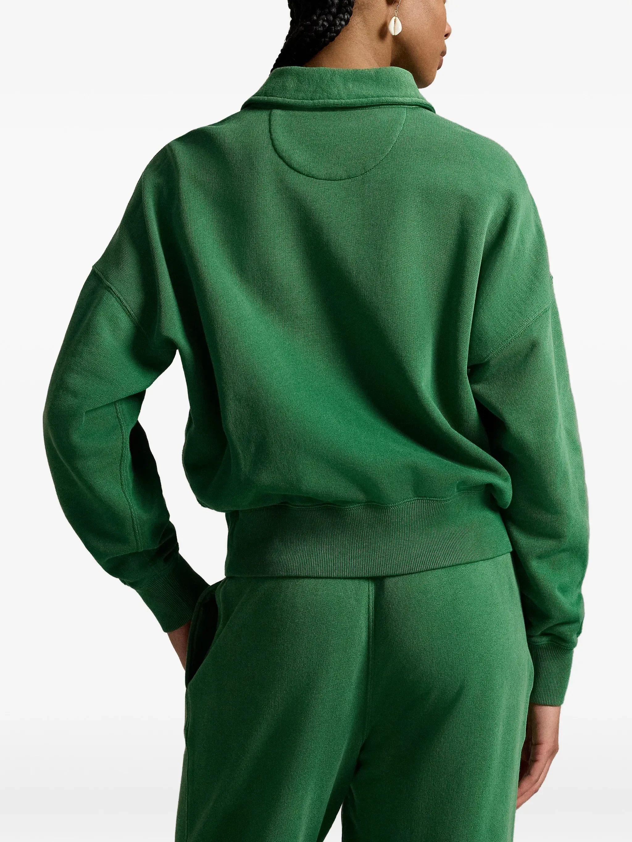 POLO RALPH LAUREN - Women Long Sleeve Mock Neck Half Zip Sweatshirt - Image 2