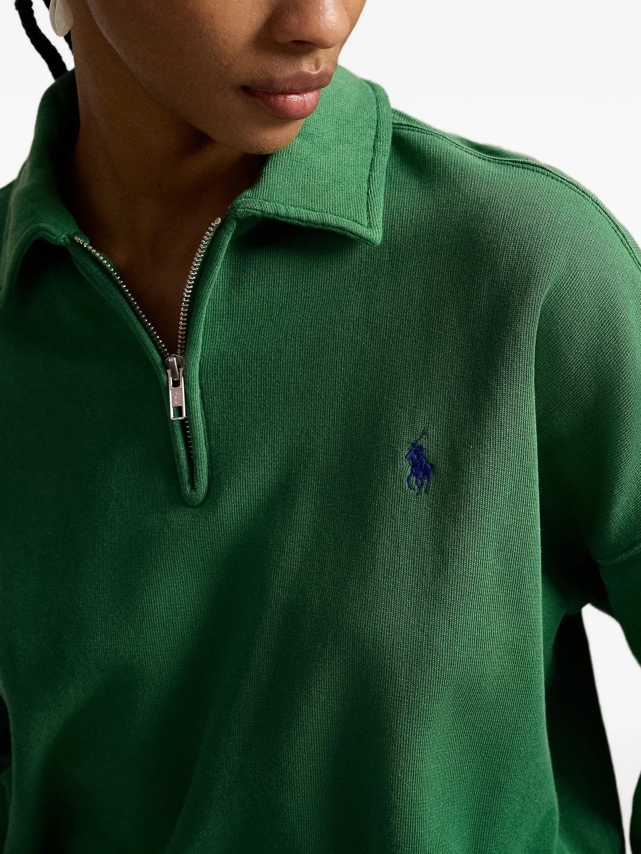 POLO RALPH LAUREN - Women Long Sleeve Mock Neck Half Zip Sweatshirt - Image 4