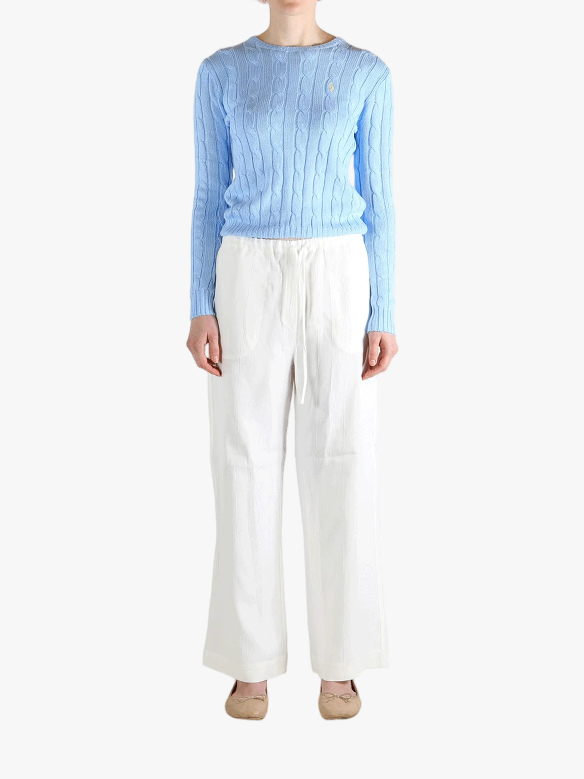 POLO RALPH LAUREN - Women Pima Cotton Julianna Long Sleeve Pullover - Image 4
