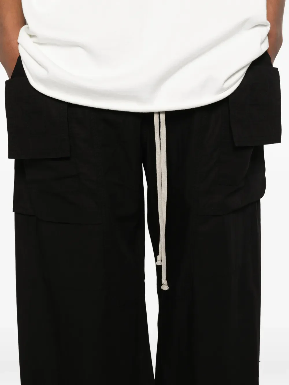RICK OWENS DRKSHDW - Men Creatch Wide Cargo Pantaloni - Image 4