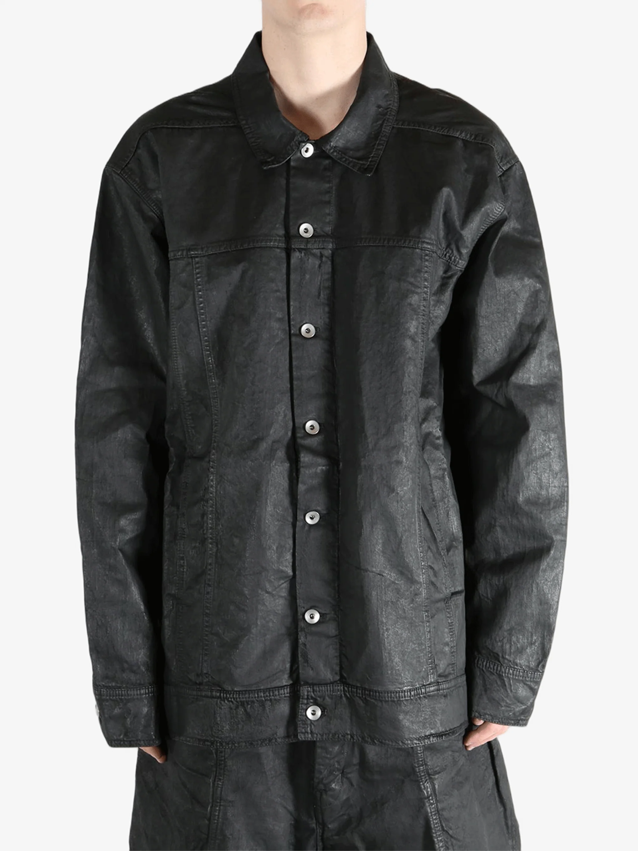 RICK OWENS DRKSHDW - Men Giacca In Denim Jumbo Worker Coat