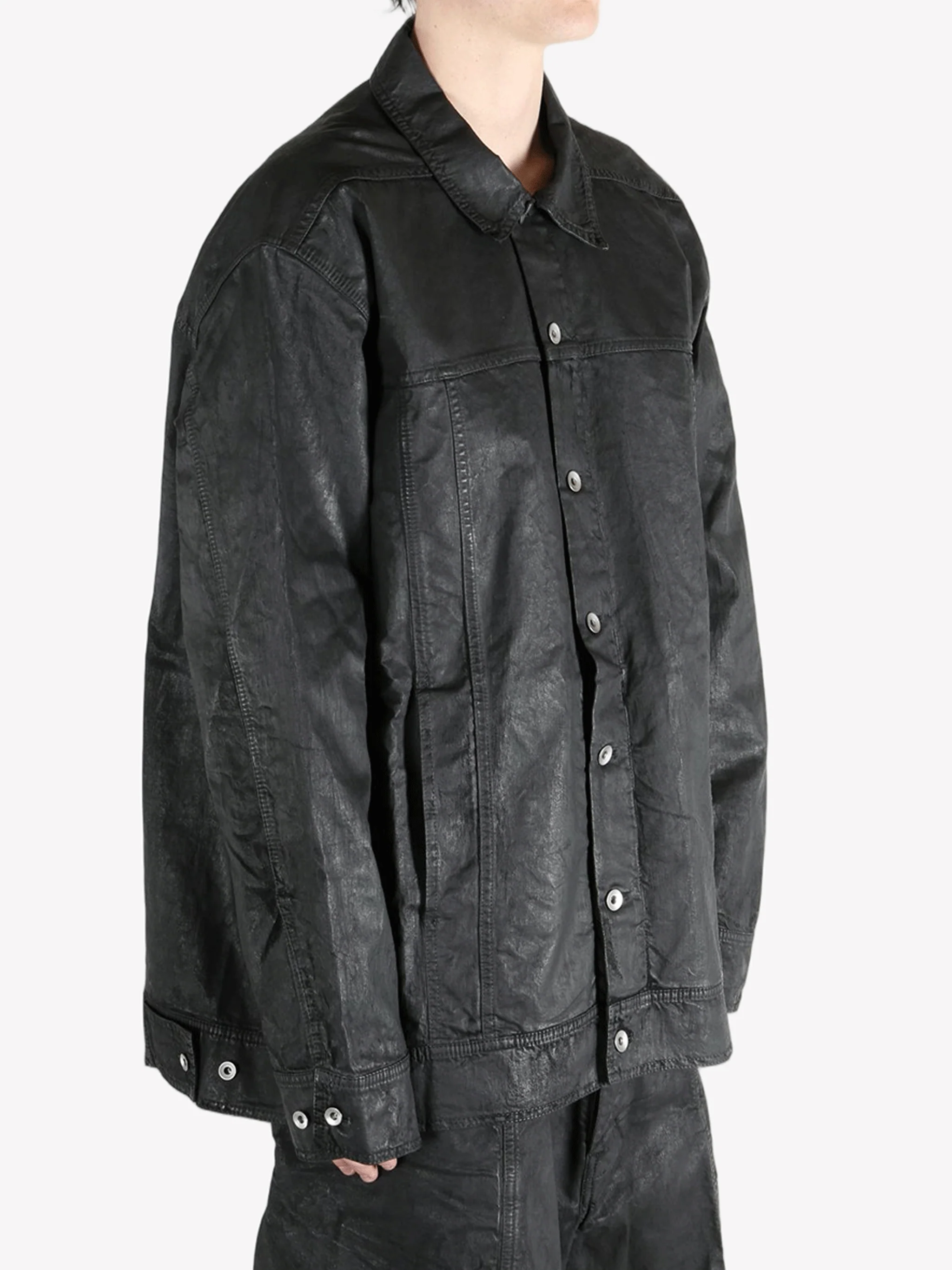 RICK OWENS DRKSHDW - Men Giacca In Denim Jumbo Worker Coat - Image 2