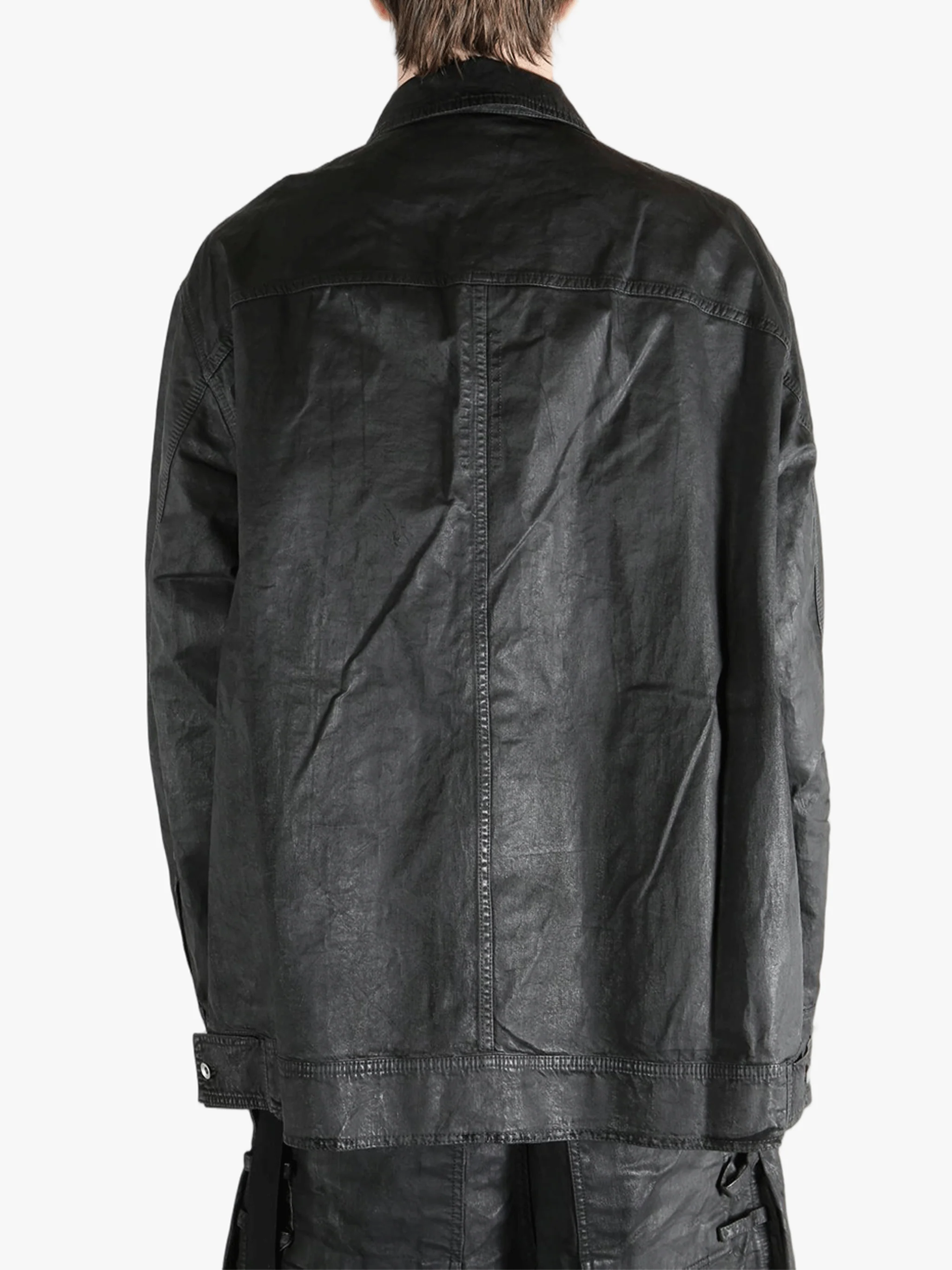 RICK OWENS DRKSHDW - Men Giacca In Denim Jumbo Worker Coat - Image 3